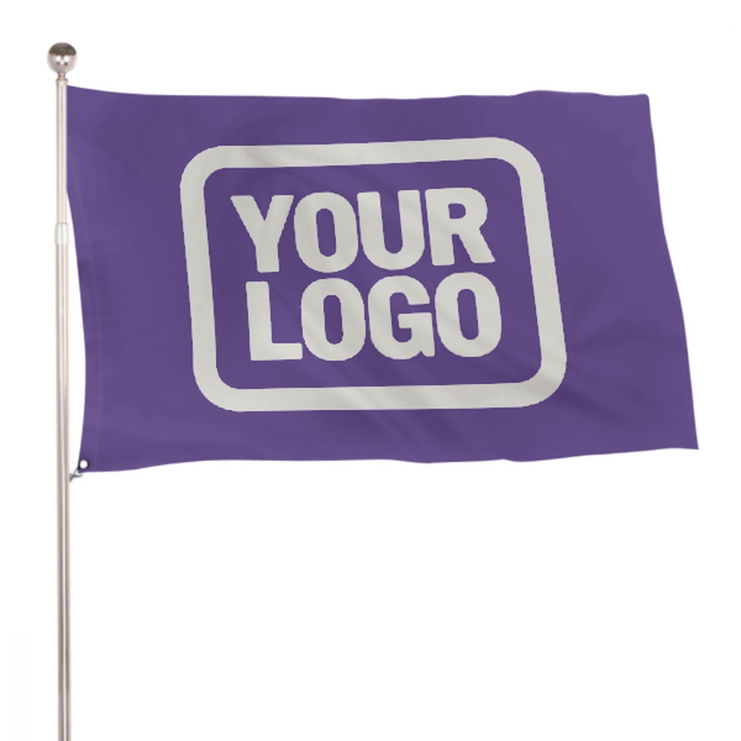Maßgeschneidertes Lavendel Weiß Flagge