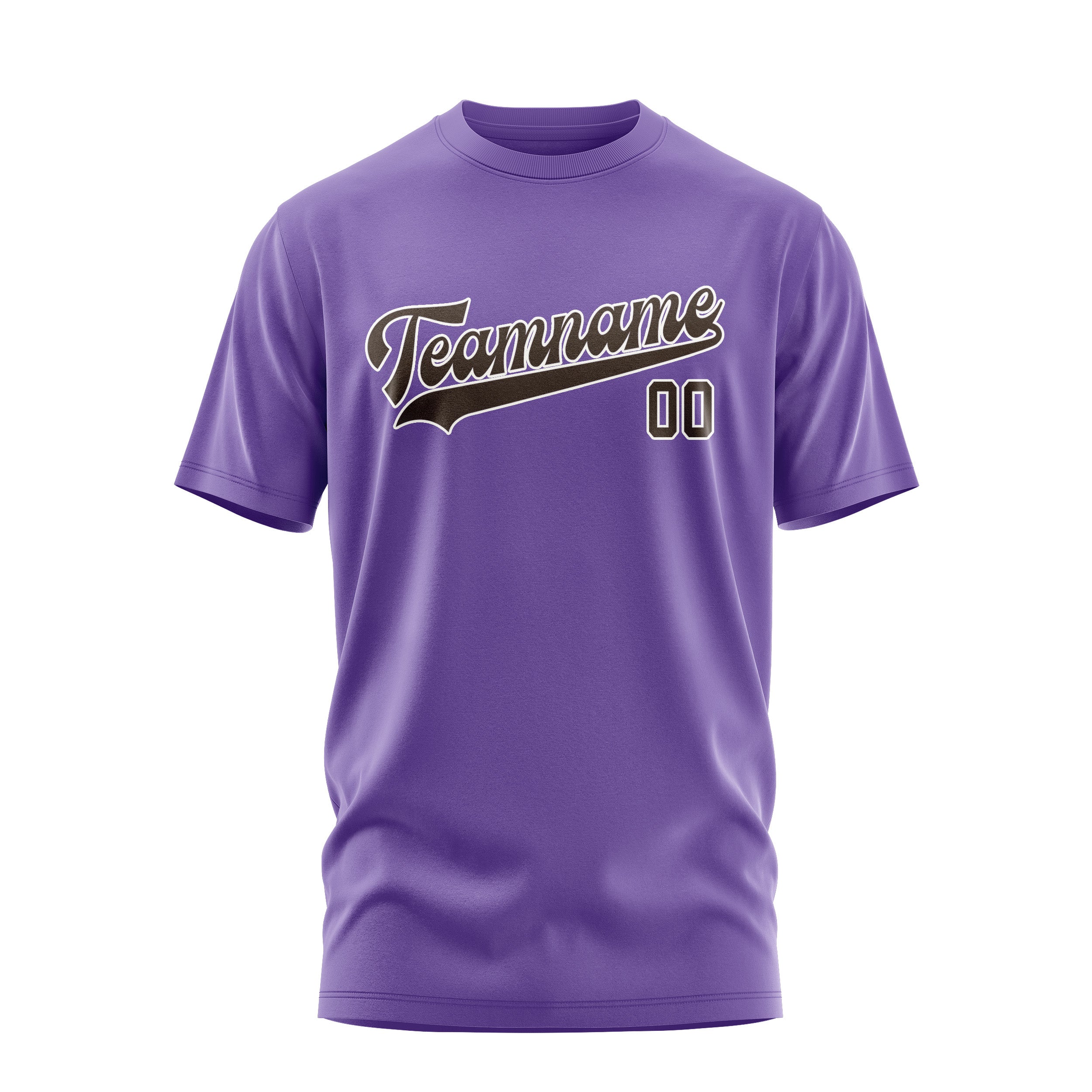 Maßgeschneidertes Lavendel Braun T-Shirt