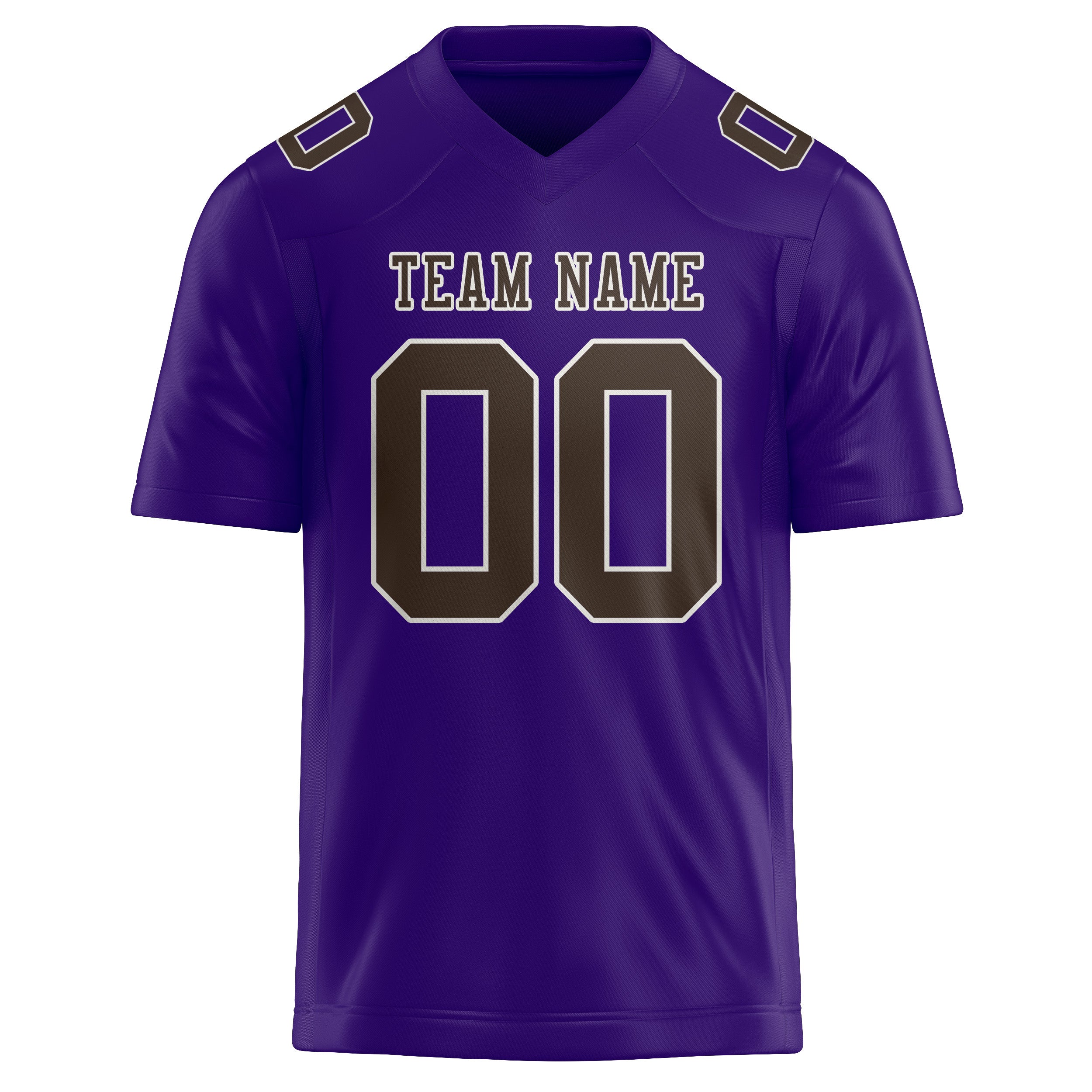 Maglia da rugby personalizzata color lavanda professionale marrone