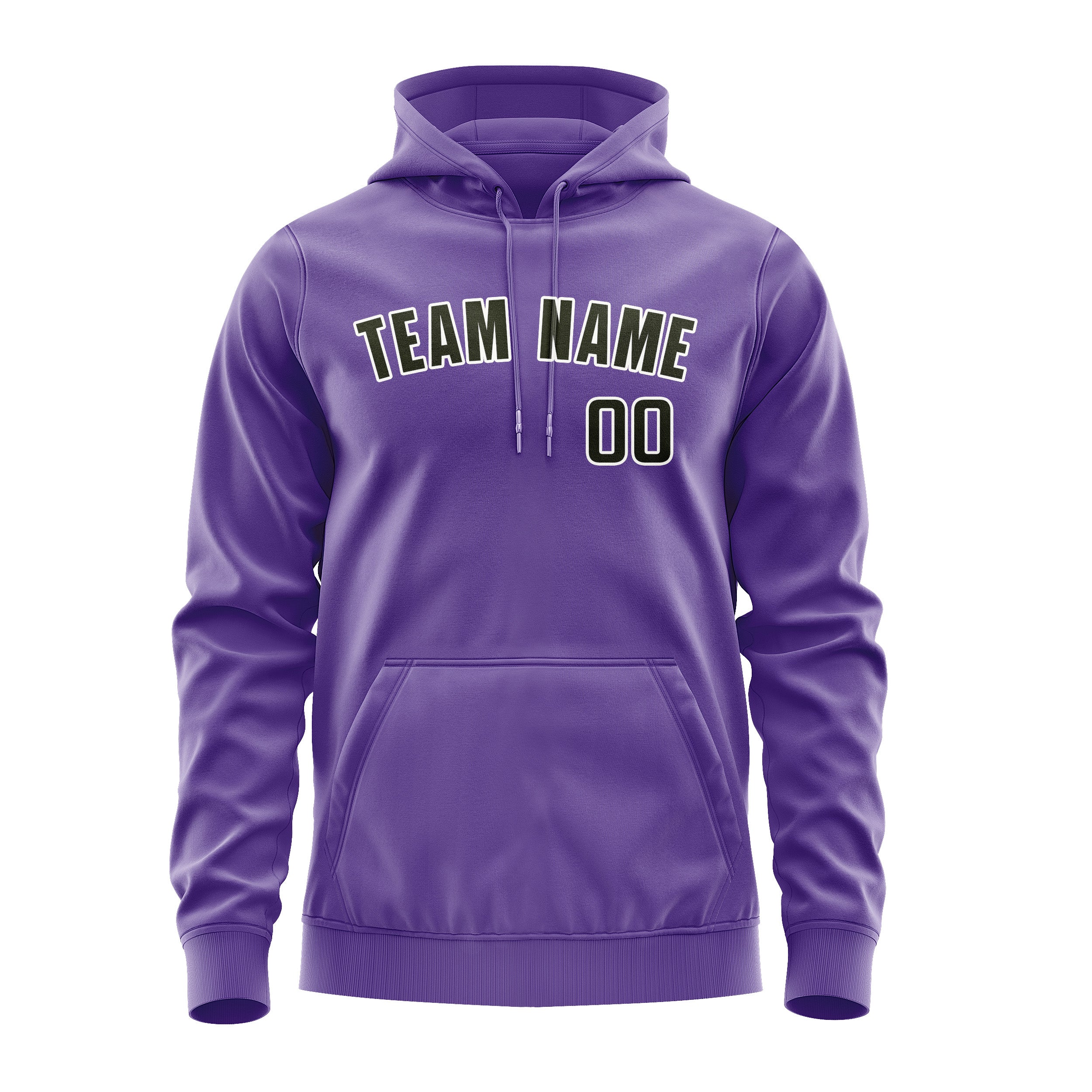 Maßgeschneidertes Lavendel Dunkles Oliv Hoodie