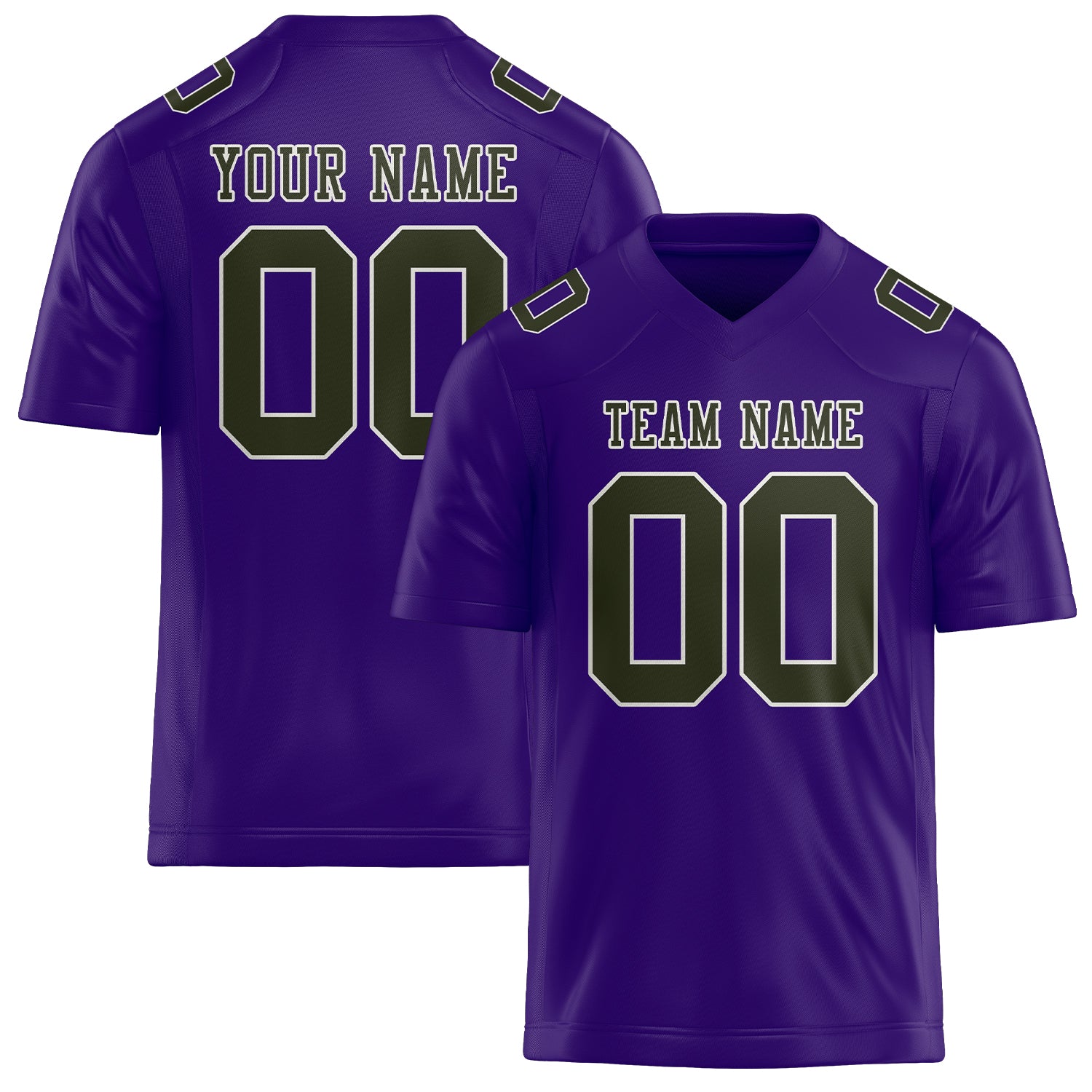 Maglia da rugby personalizzata color lavanda scuro oliva