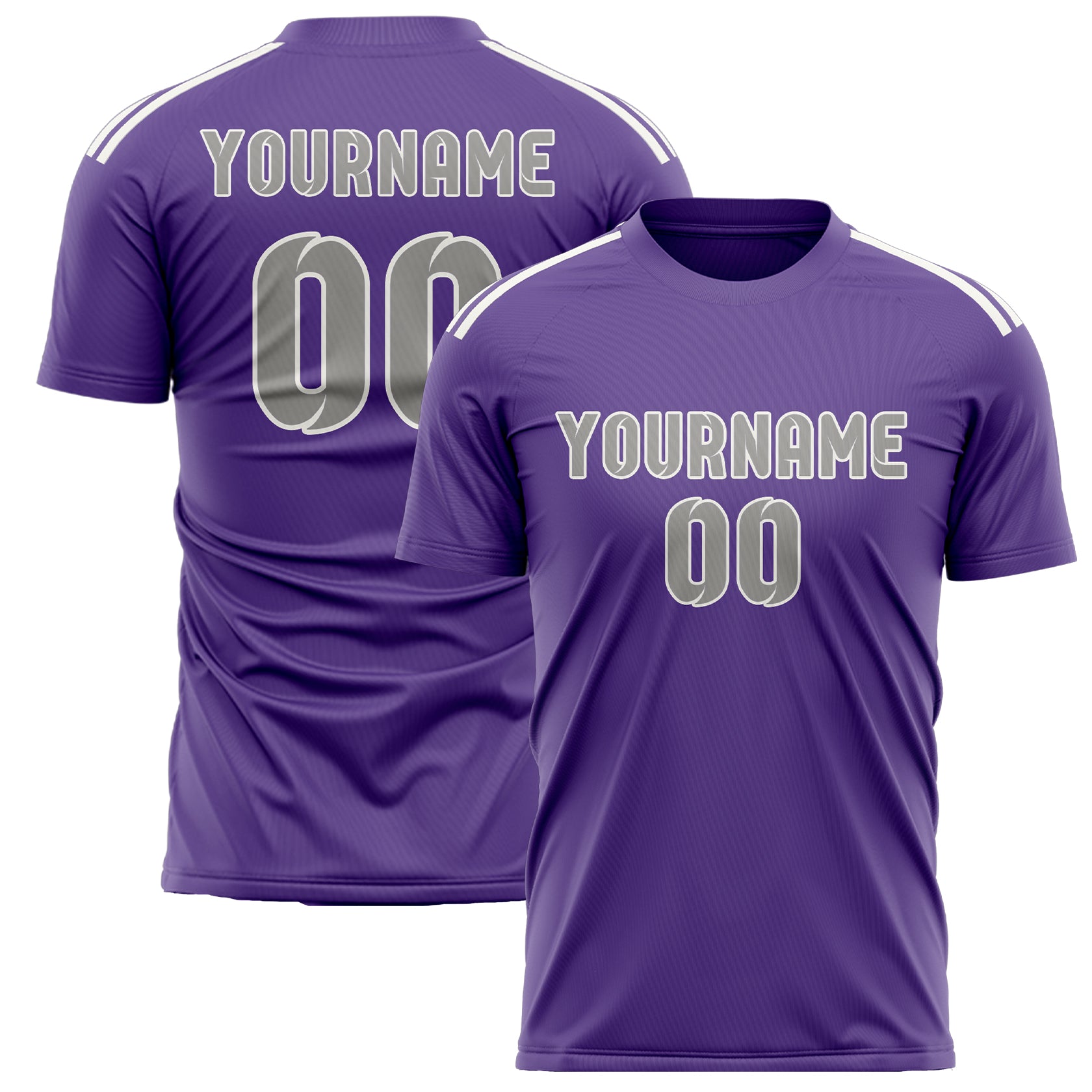 Benutzerdefiniertes Professionelles Lavendel Grau Fußballtrikot