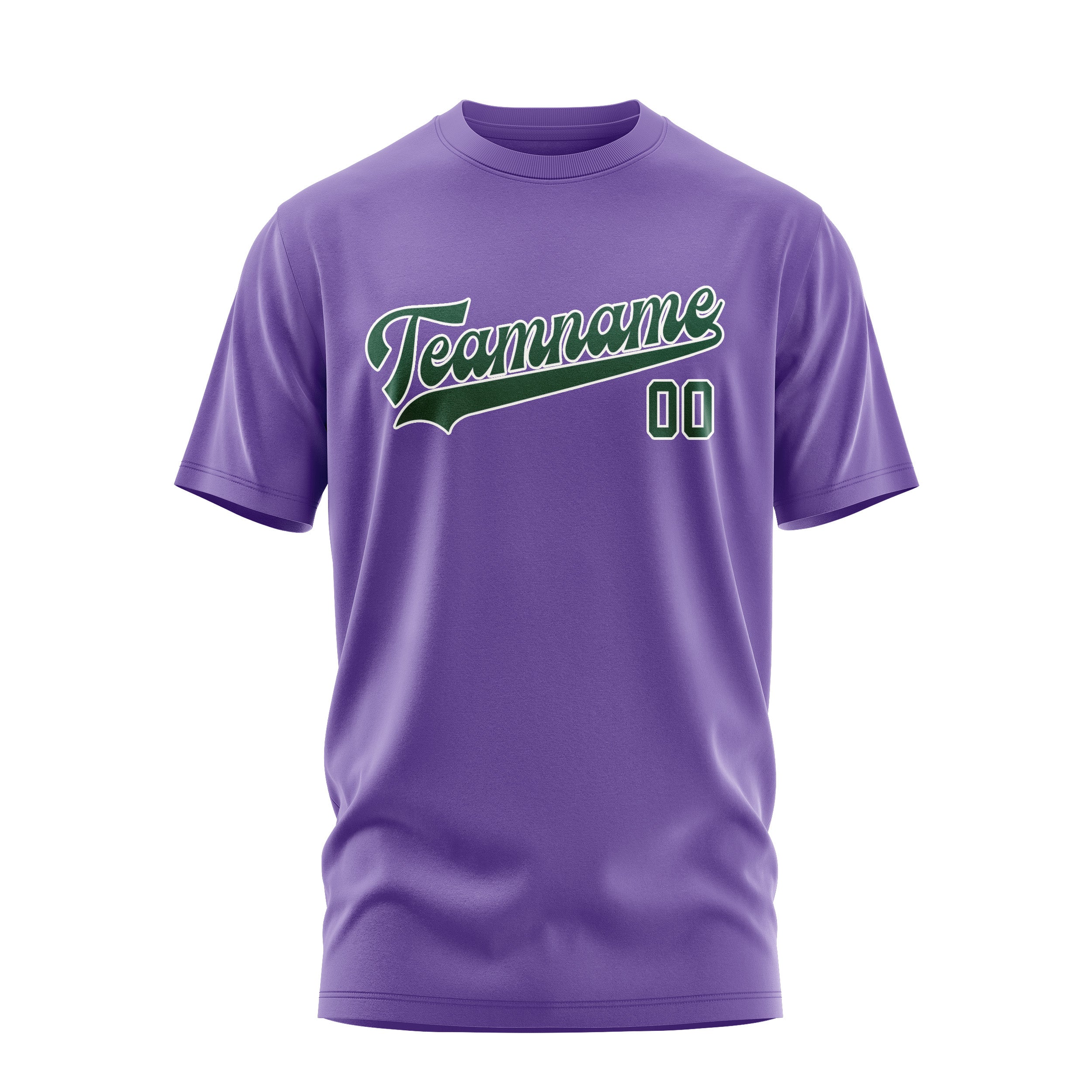 Maßgeschneidertes Lavendel Moosgrün T-Shirt