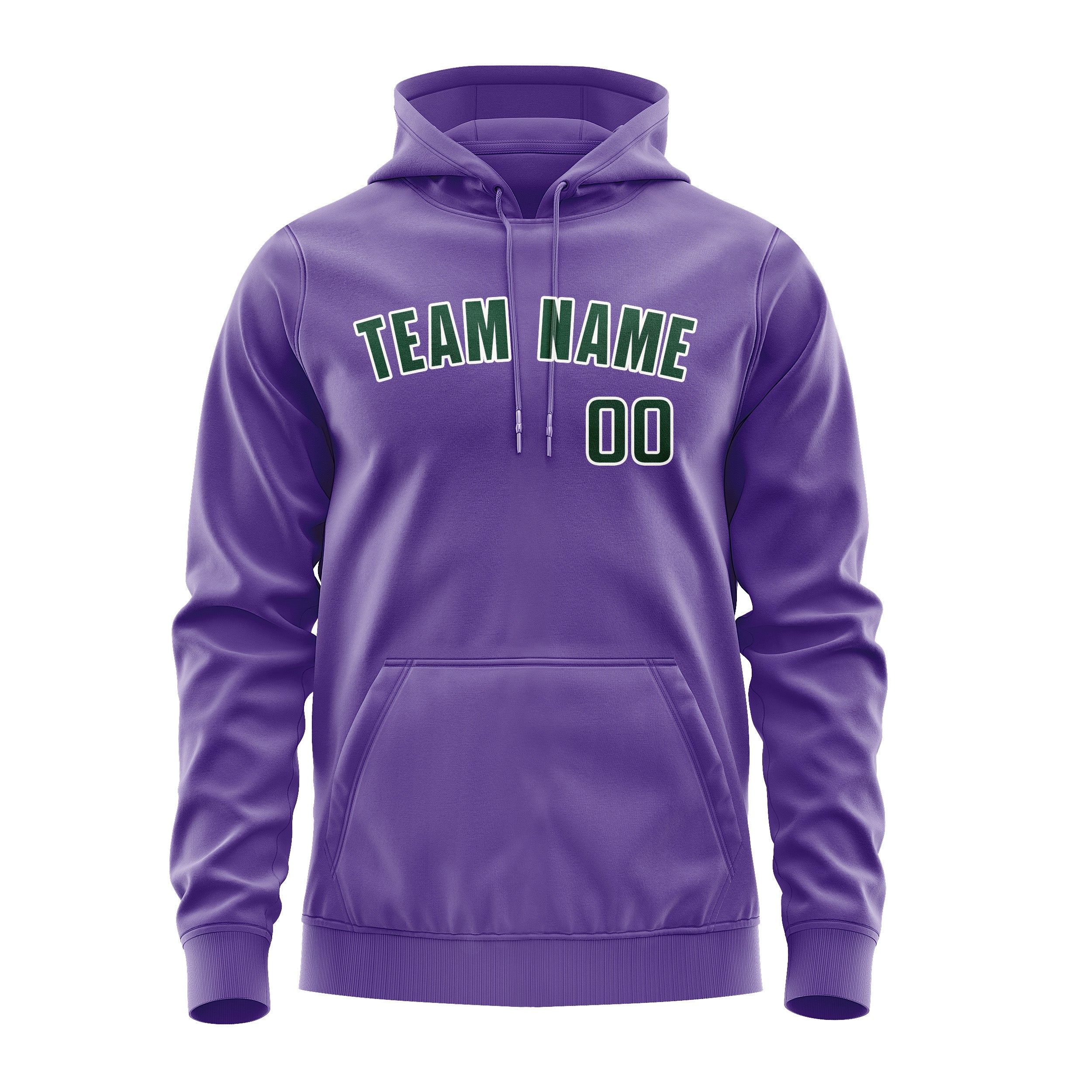 Maßgeschneidertes Lavendel Moosgrün Hoodie