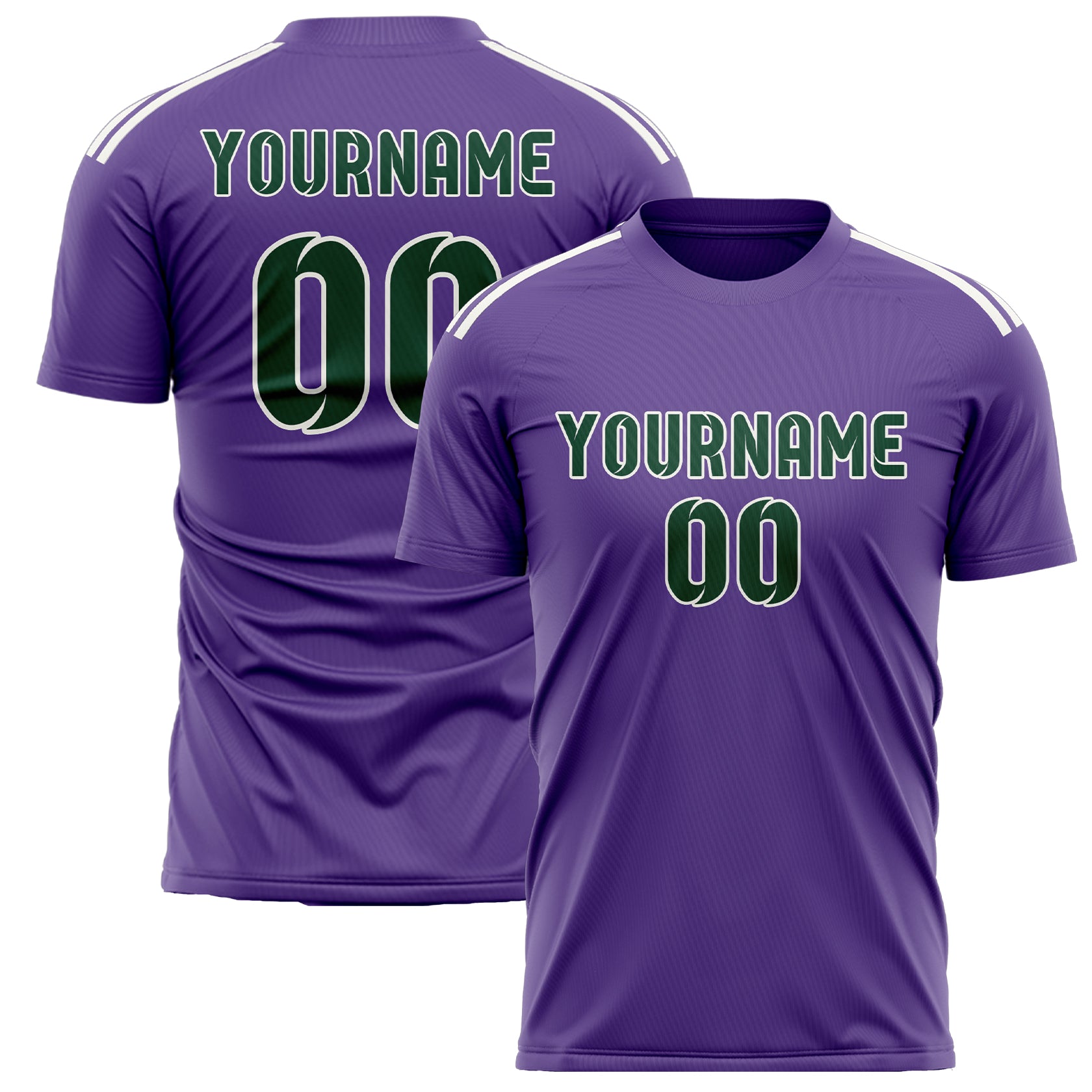 Benutzerdefiniertes Professionelles Lavendel Moosgrün Fußballtrikot