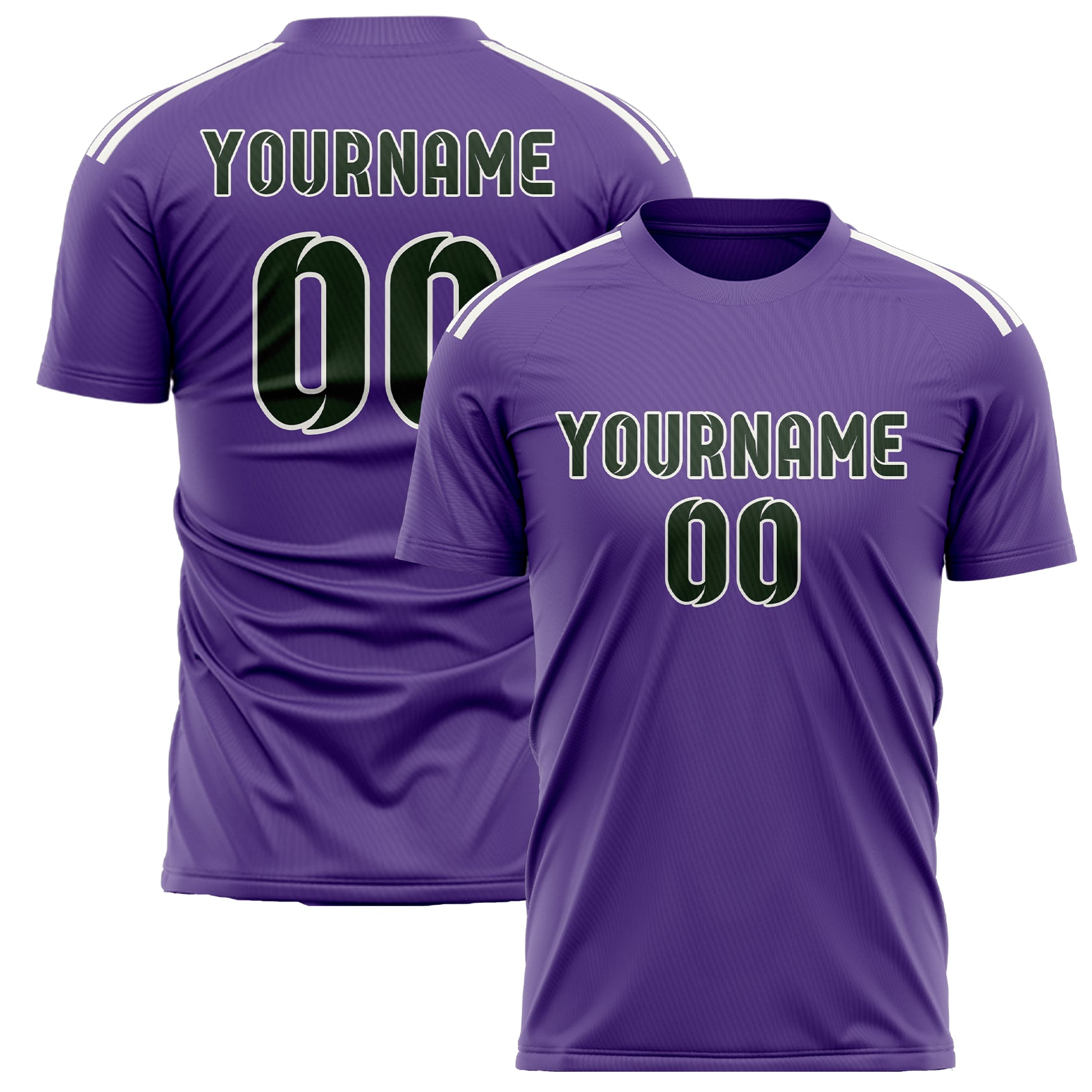 Benutzerdefiniertes Professionelles Lavendel Tannengrün Fußballtrikot