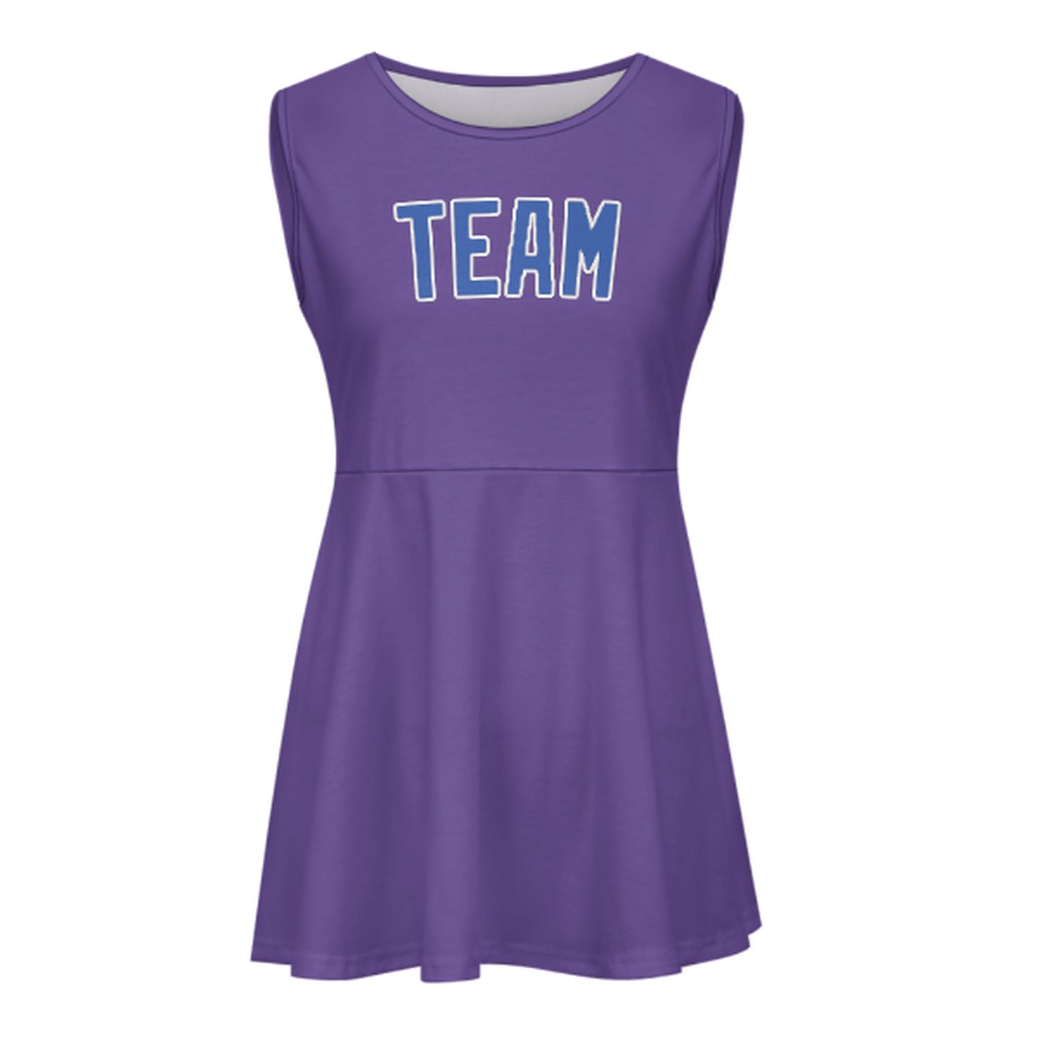 Maßgeschneidertes Lavendel Himmelblau Cheerleader-Kleid