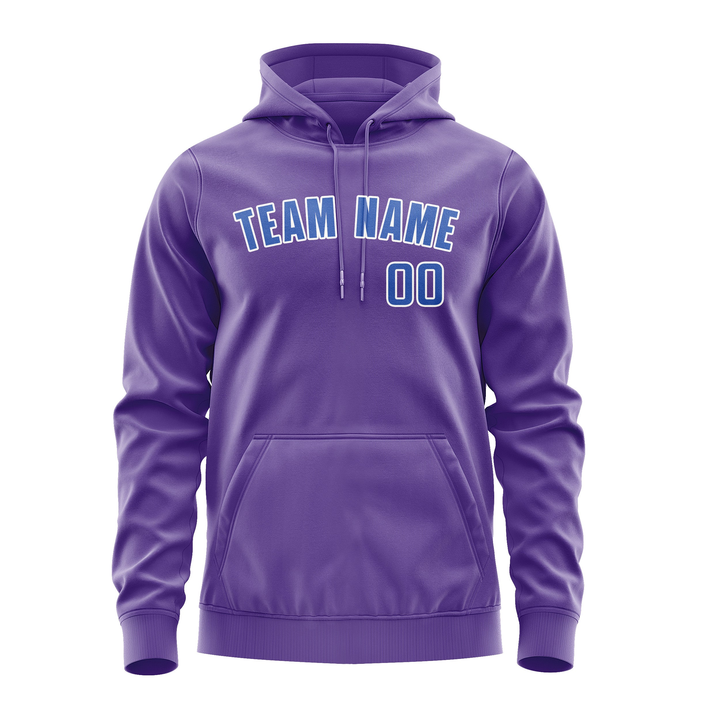 Maßgeschneidertes Lavendel Himmelblau Hoodie