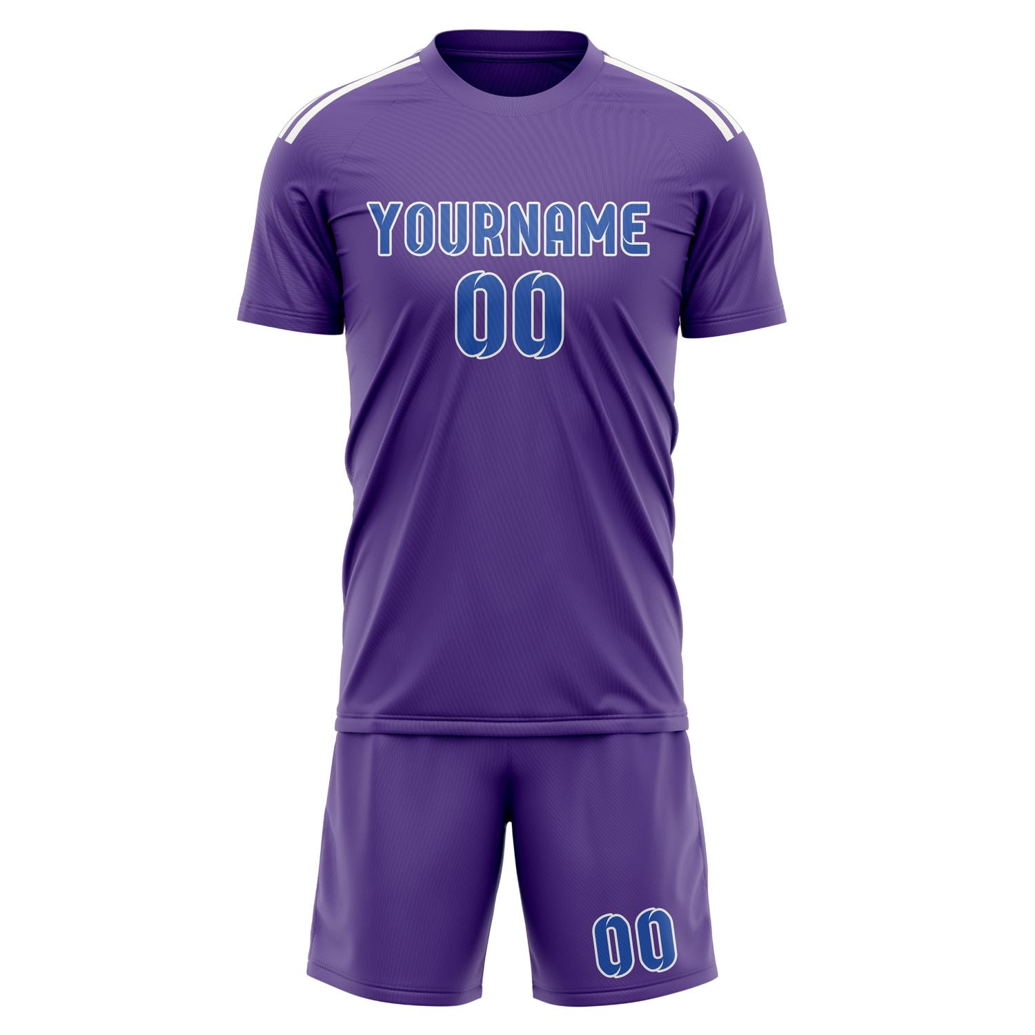 Maßgeschneidertes Professionelles Lavendel Himmelblau Fußballtrikot-Set