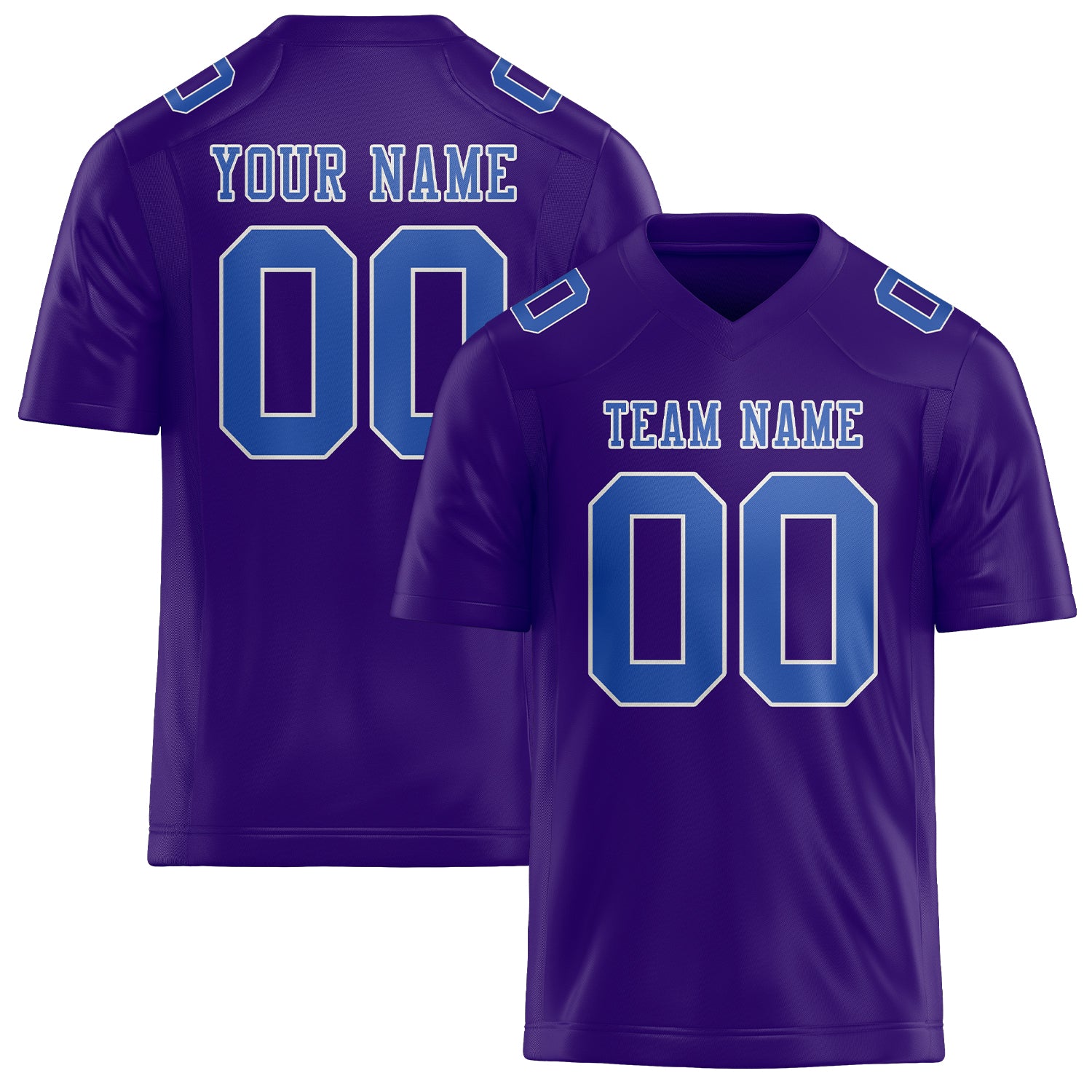 Maglia da rugby personalizzata professionale color lavanda e blu cielo