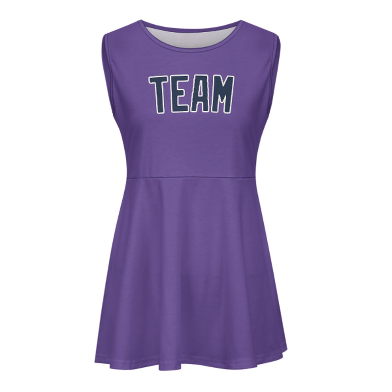 Maßgeschneidertes Lavendel Marineblau Cheerleader-Kleid