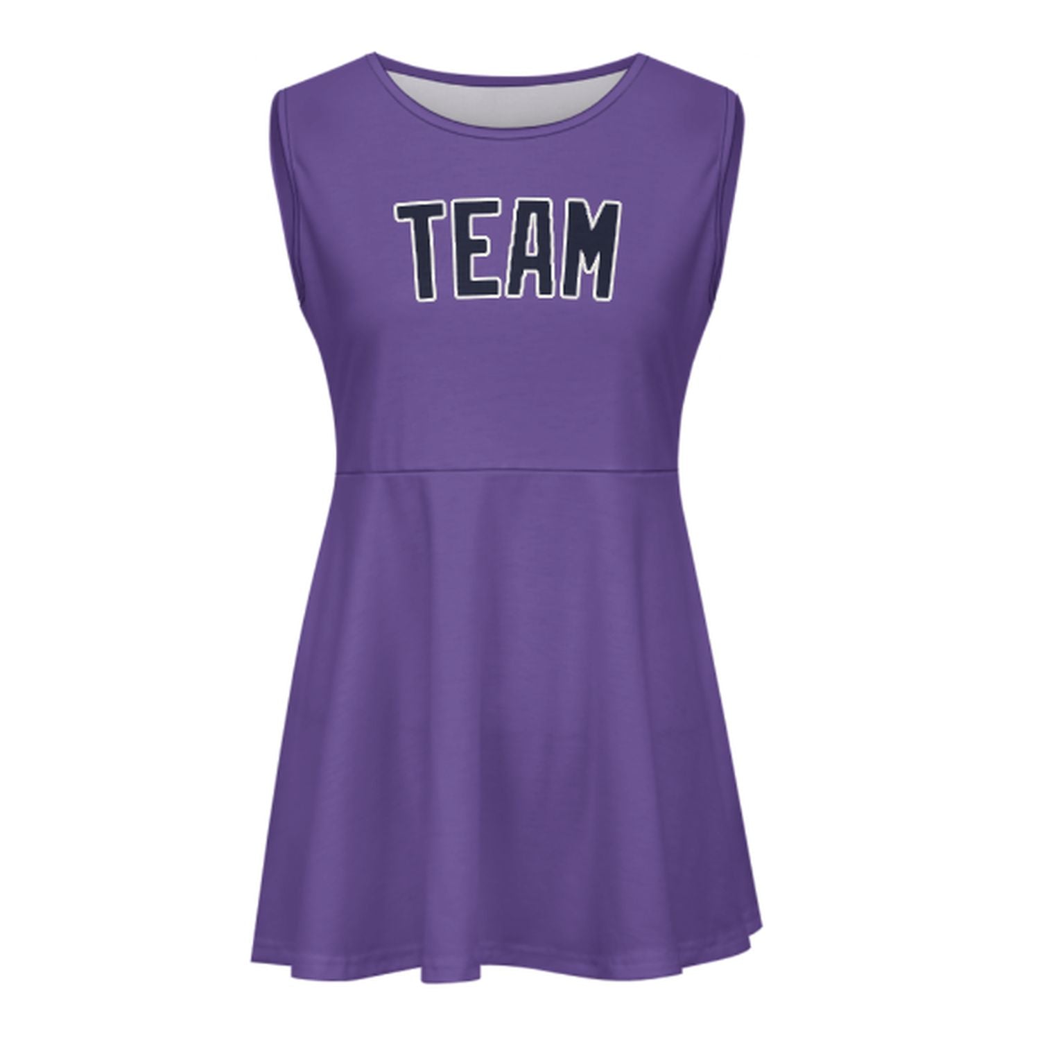 Maßgeschneidertes Lavendel Stahlblau Cheerleader-Kleid