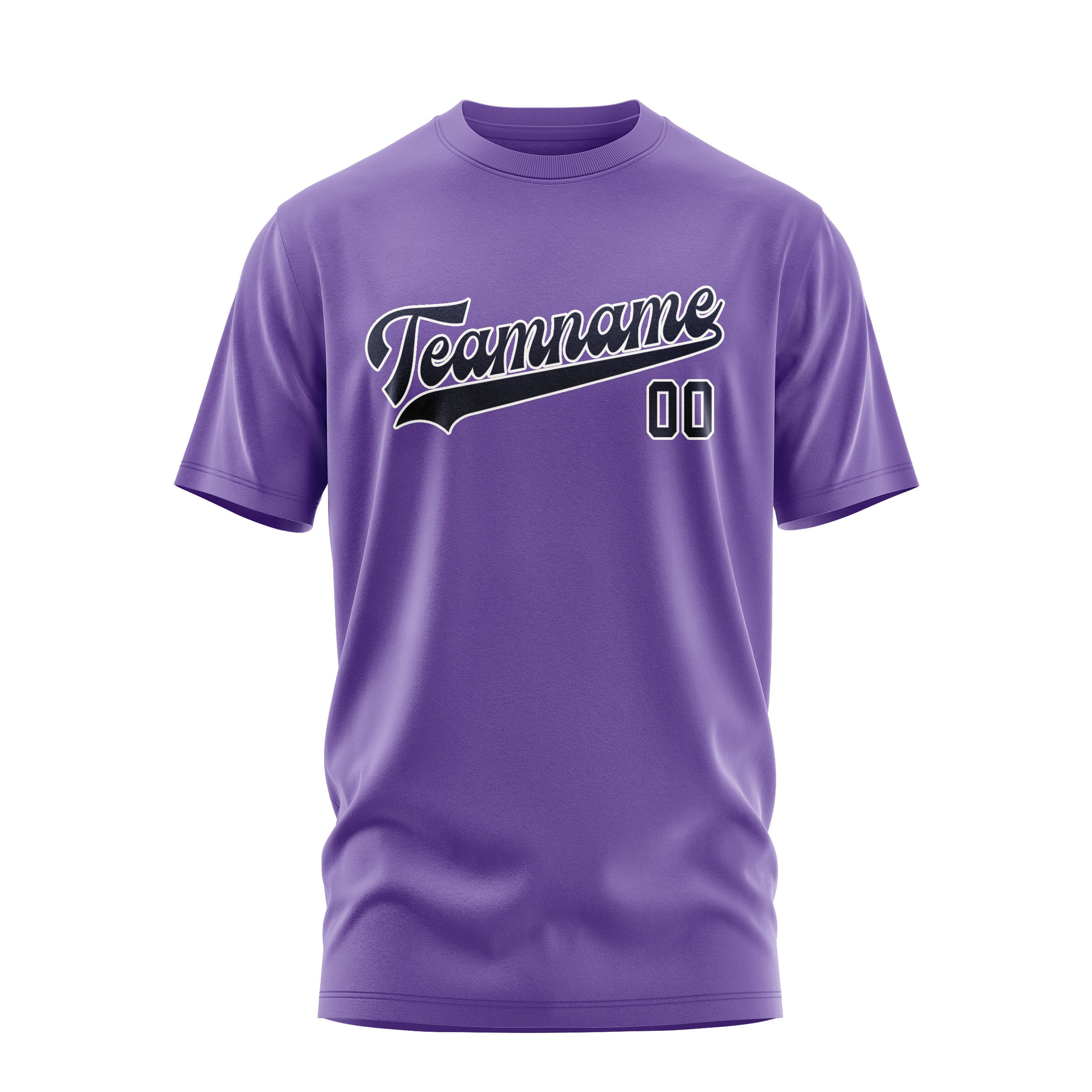 Maßgeschneidertes Lavendel Stahlblau T-Shirt