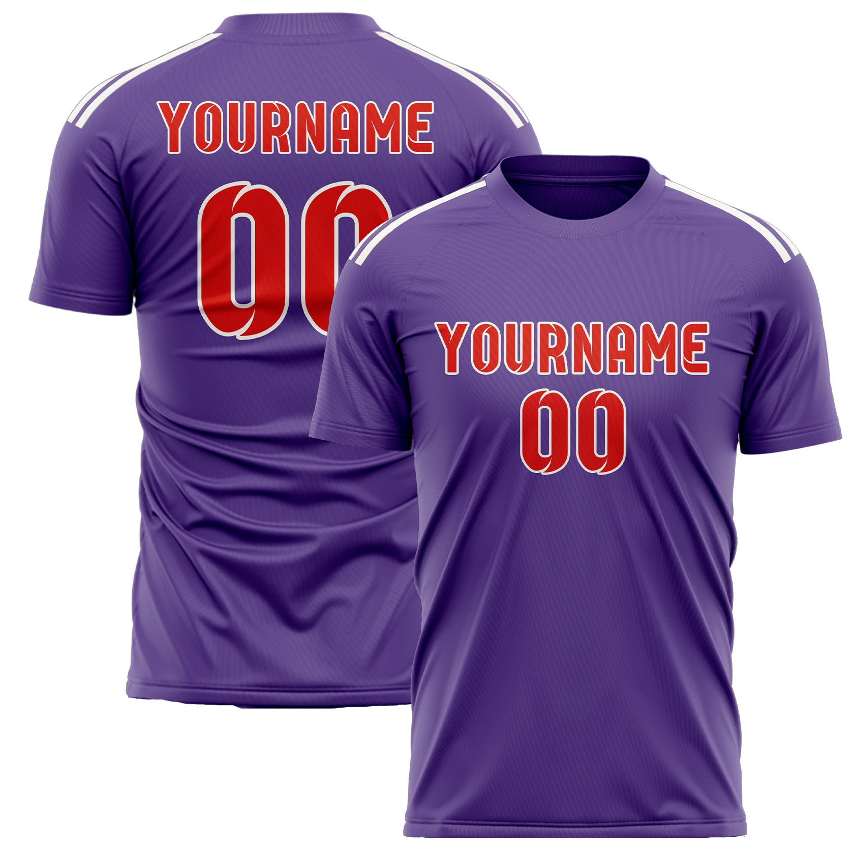 Benutzerdefiniertes Professionelles Lavendel Orangerot Fußballtrikot
