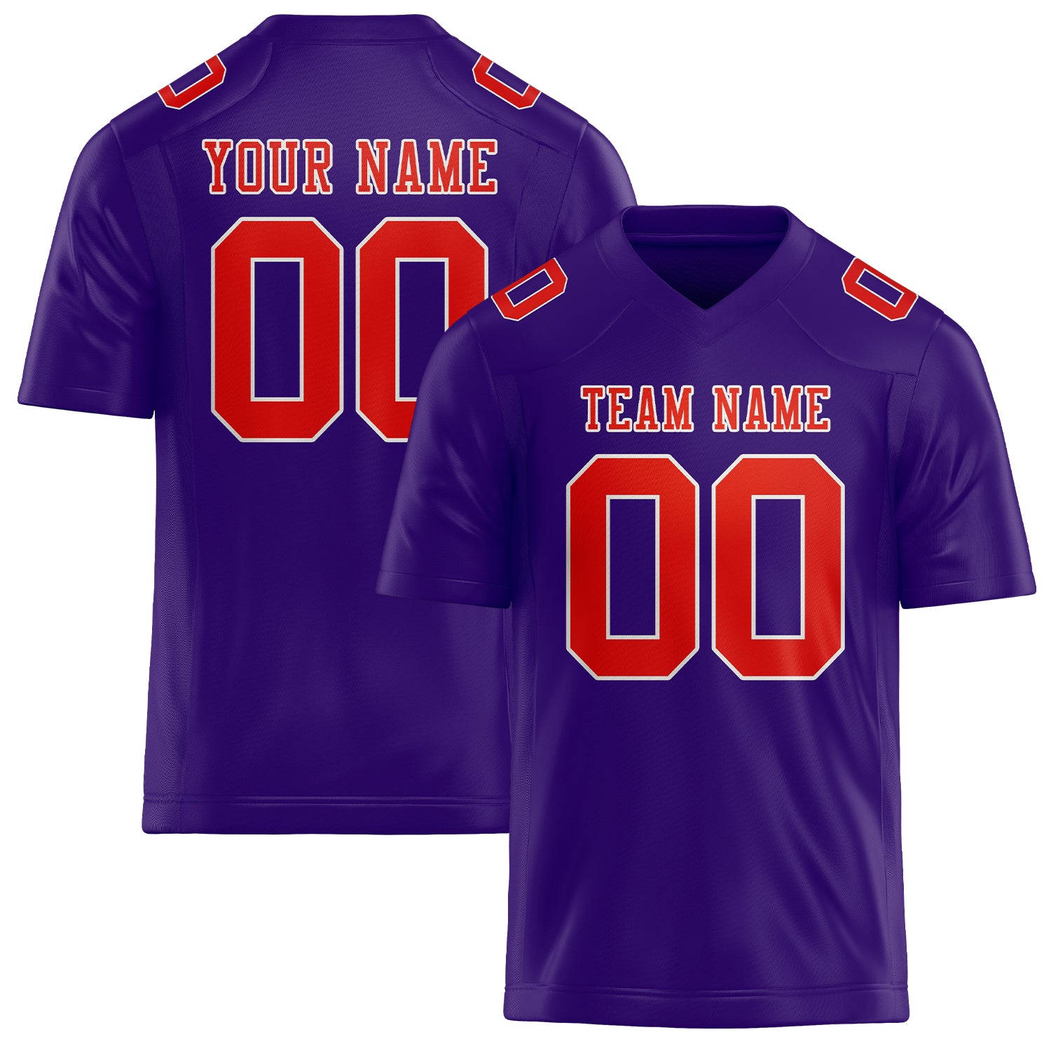 Maglia da rugby personalizzata professionale color lavanda, arancione e rossa