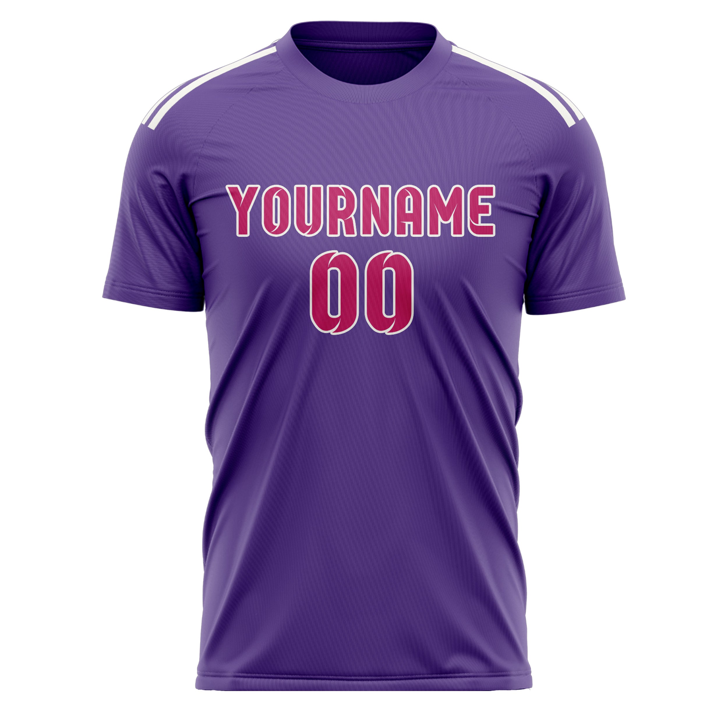 Benutzerdefiniertes Professionelles Lavendel Rosarot Fußballtrikot