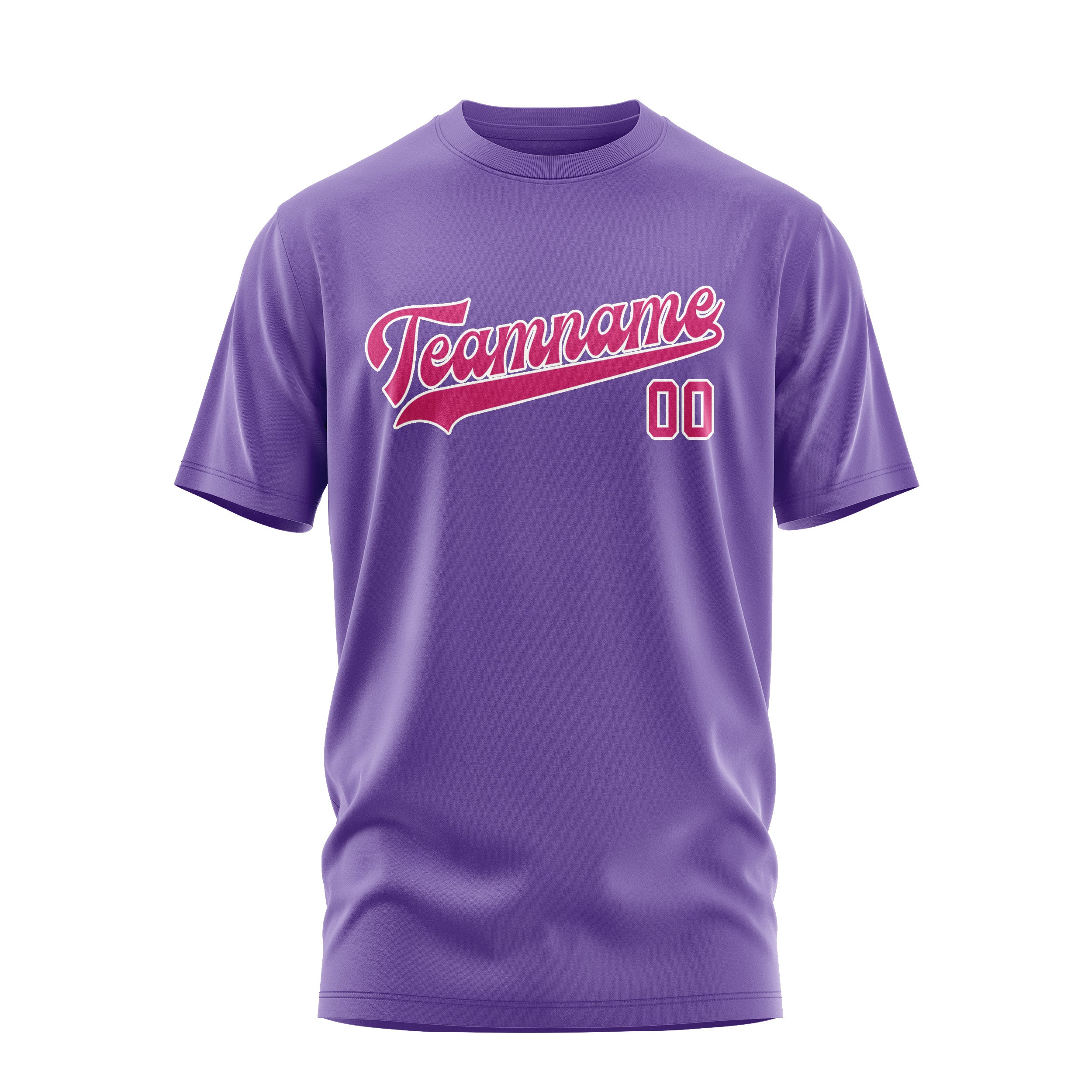 Maßgeschneidertes Lavendel Rosarot T-Shirt