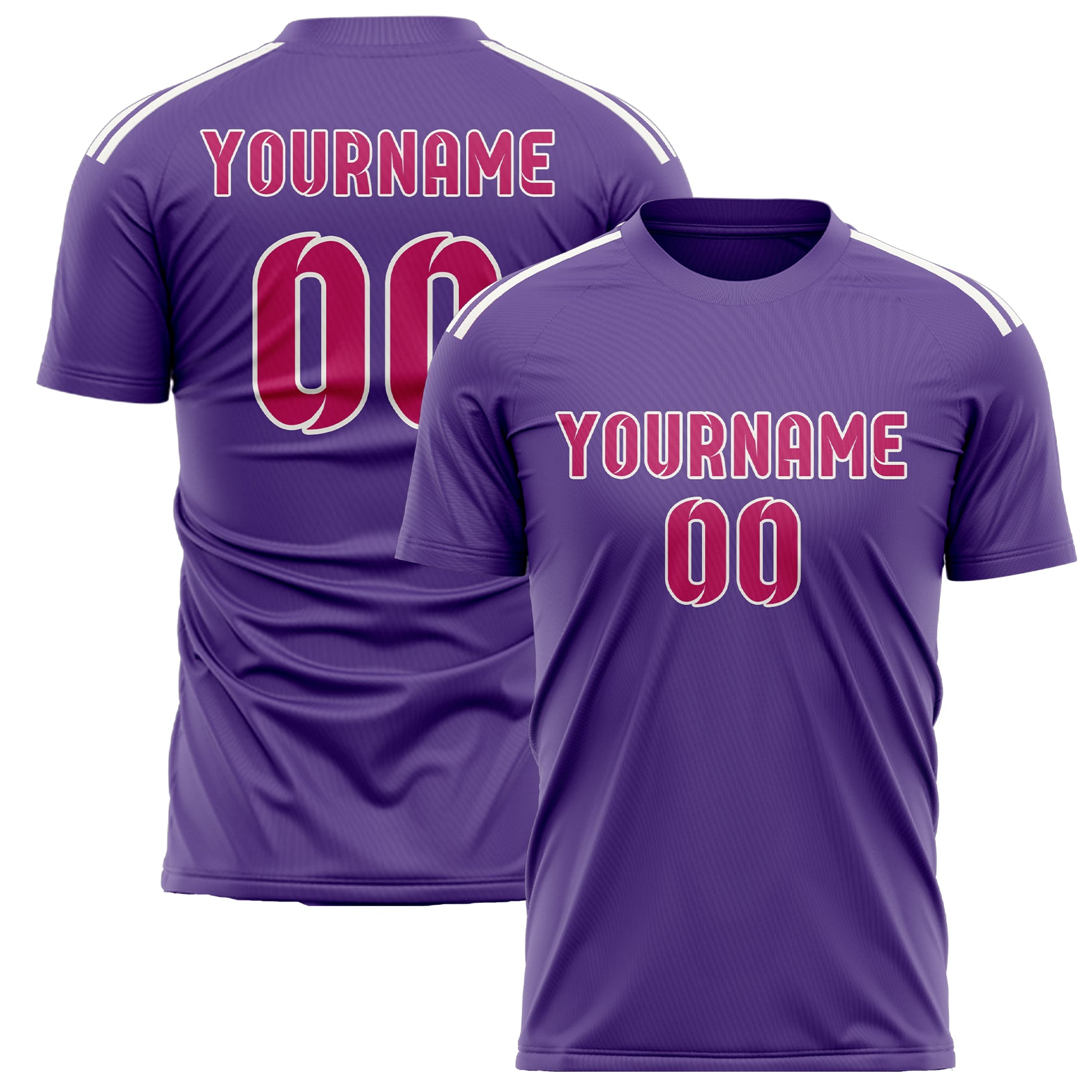 Benutzerdefiniertes Professionelles Lavendel Rosarot Fußballtrikot