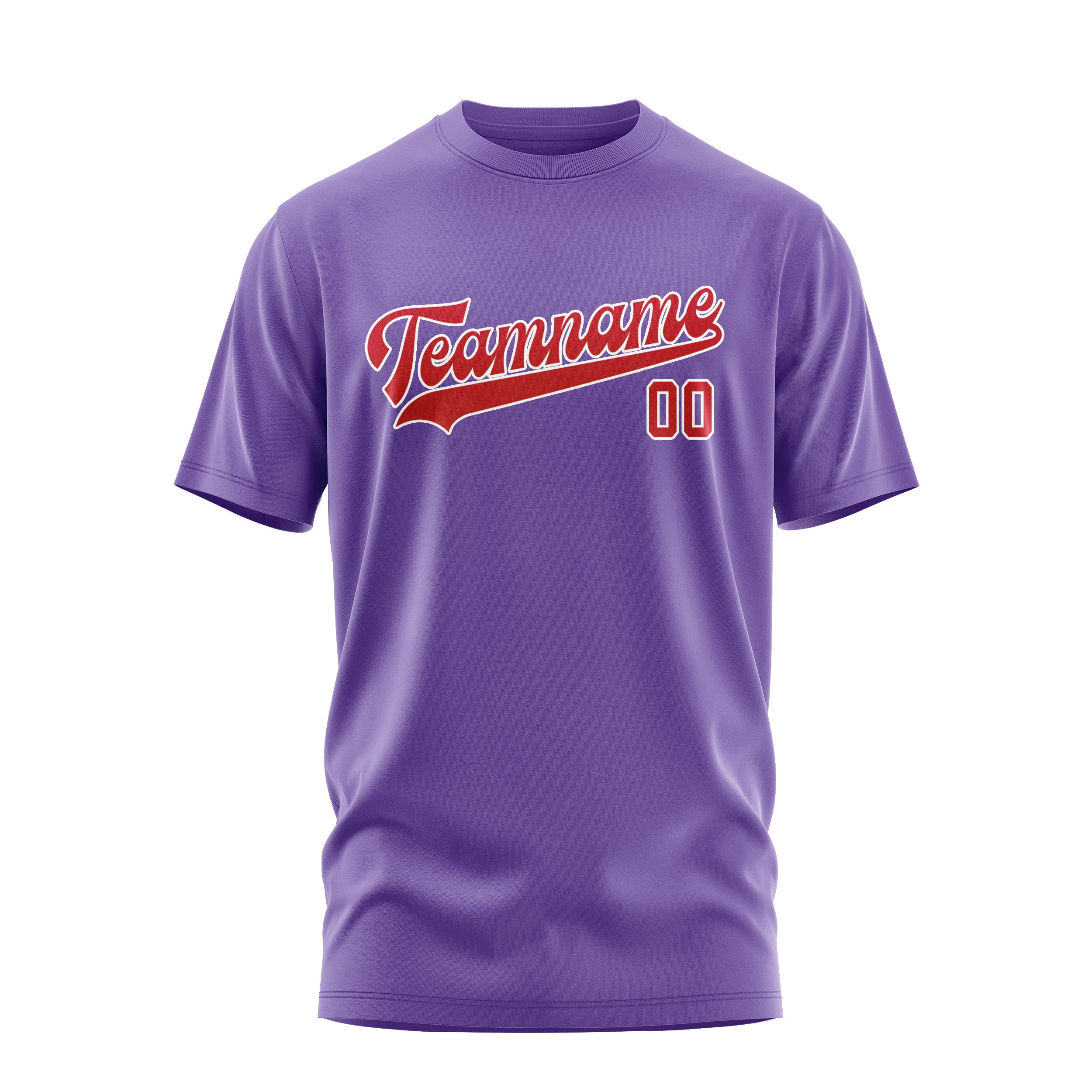 Maßgeschneidertes Lavendel Rot T-Shirt