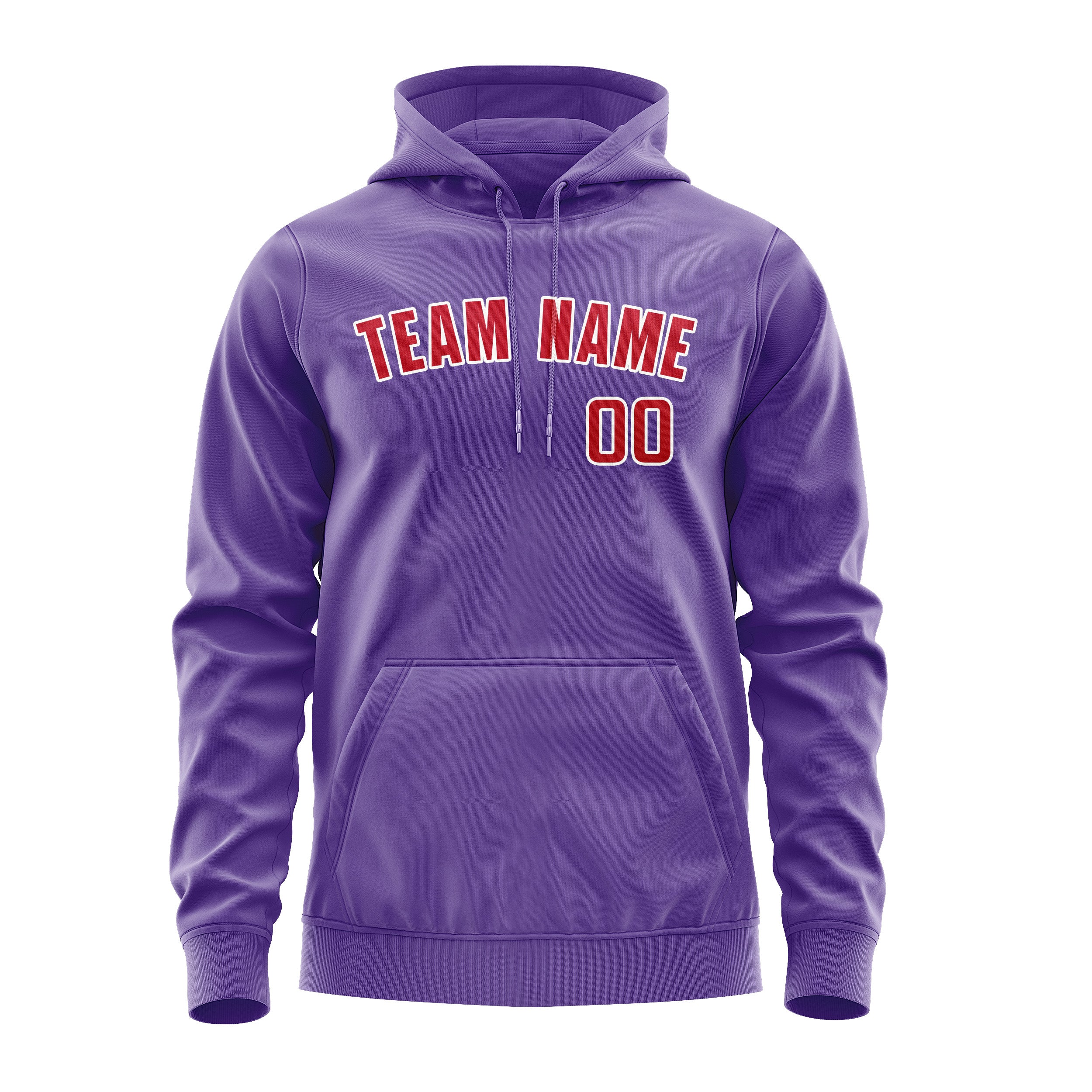 Maßgeschneidertes Lavendel Rot Hoodie