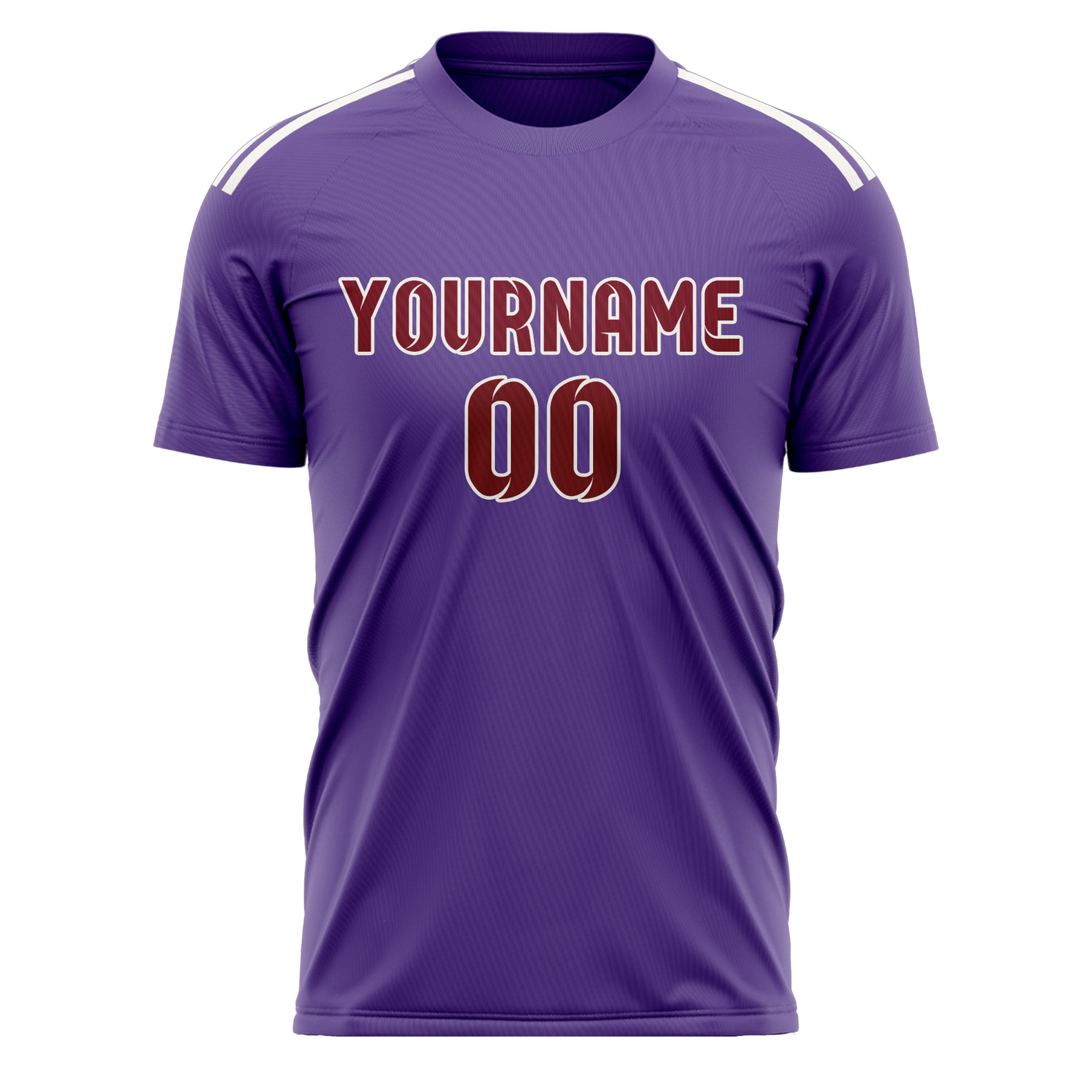 Benutzerdefiniertes Professionelles Lavendel Karmesinrot Fußballtrikot