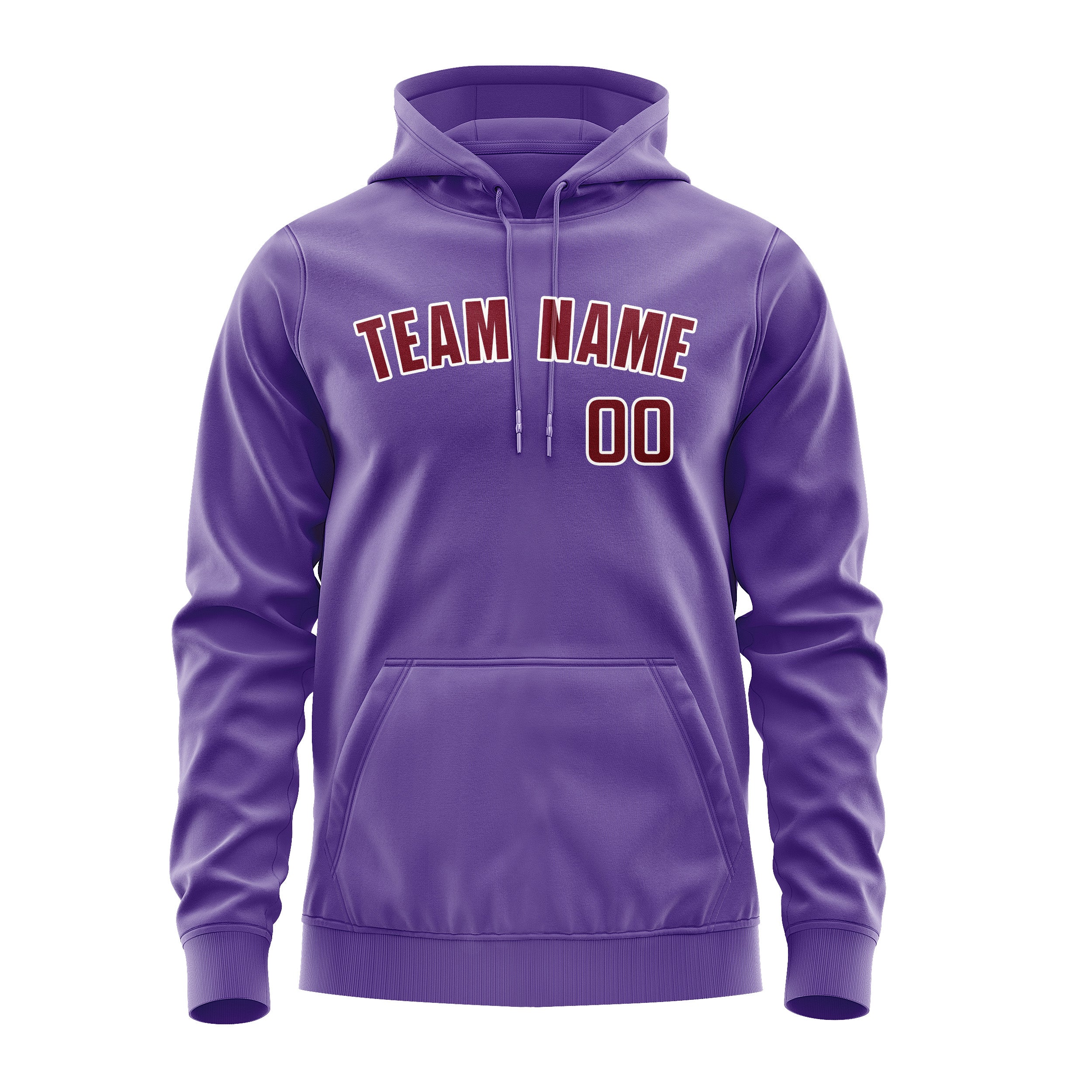 Maßgeschneidertes Lavendel Karmesinrot Hoodie