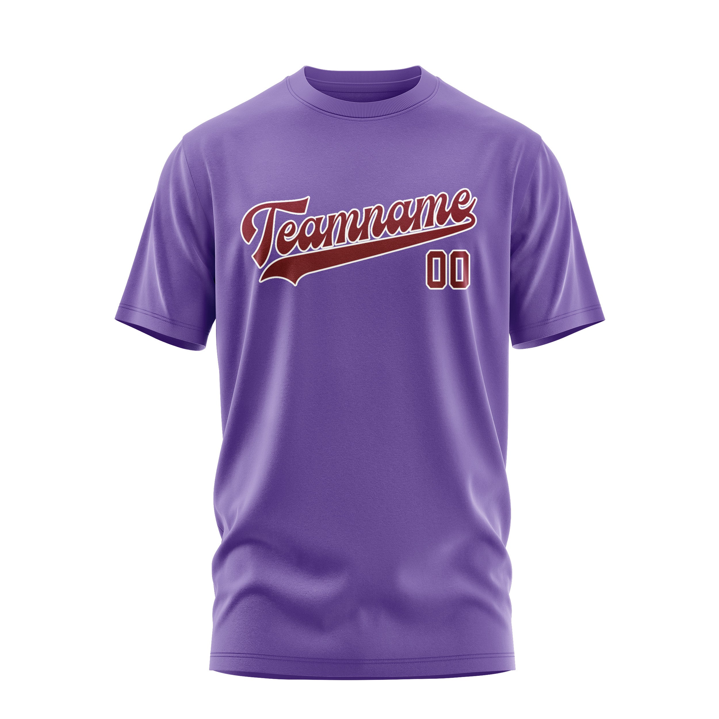 Maßgeschneidertes Lavendel Karmesinrot T-Shirt