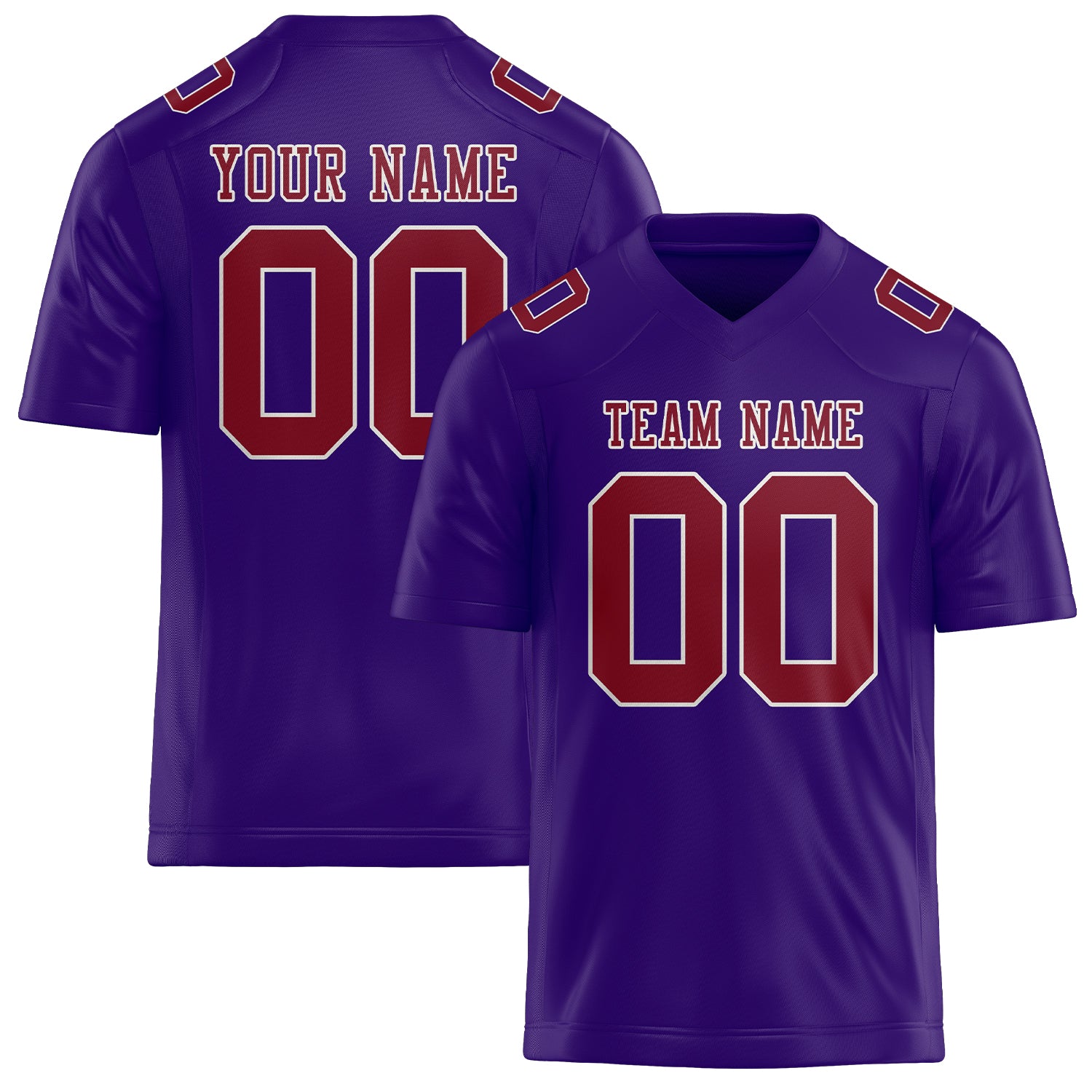 Maglia da rugby personalizzata professionale color lavanda e cremisi