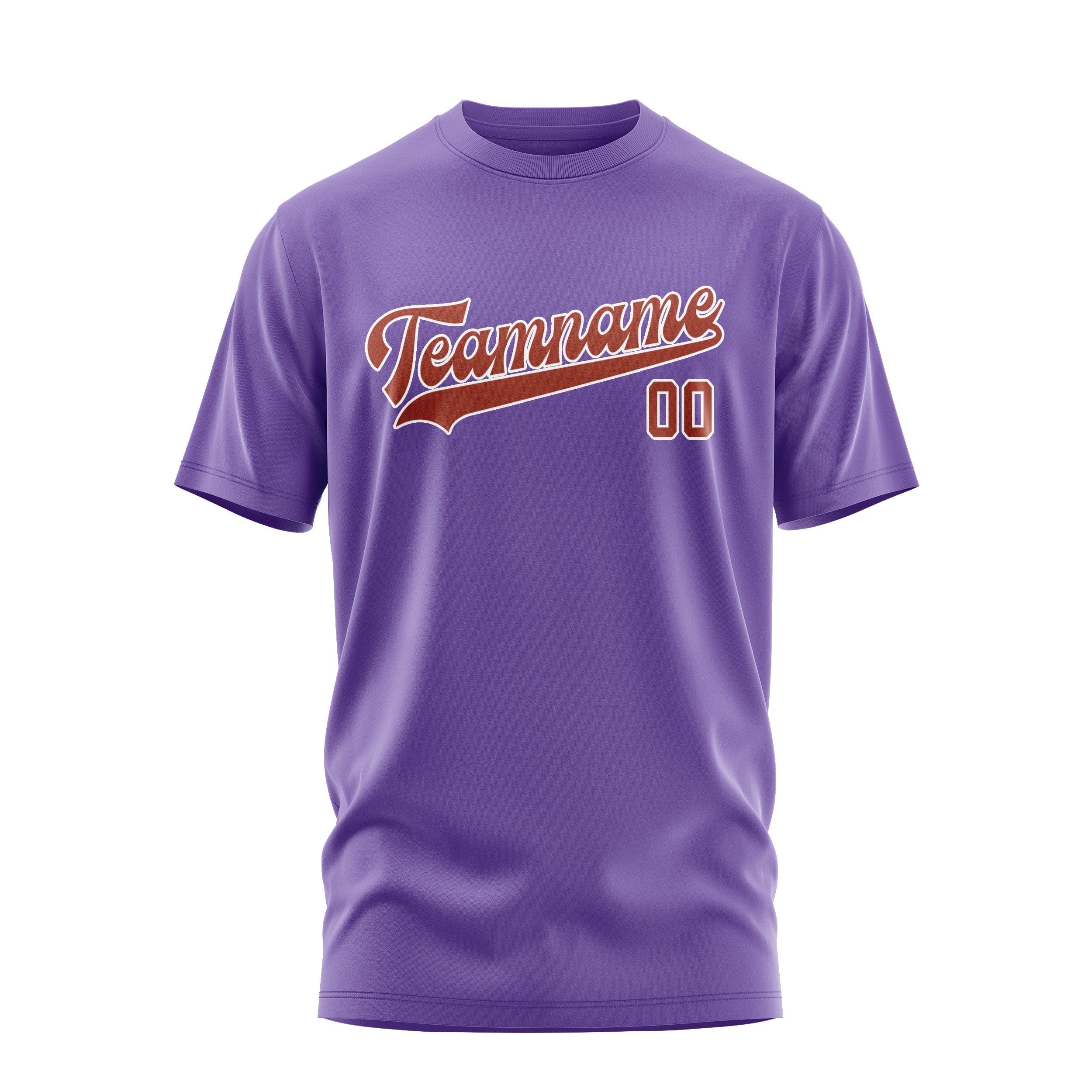 Maßgeschneidertes Lavendel Korallenrot T-Shirt
