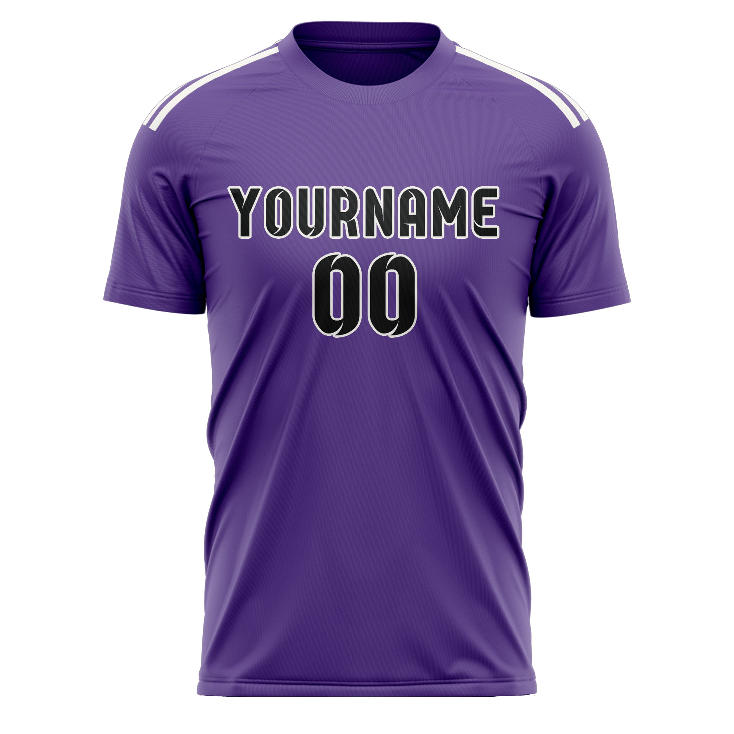 Benutzerdefiniertes Professionelles Lavendel Schwarz Fußballtrikot