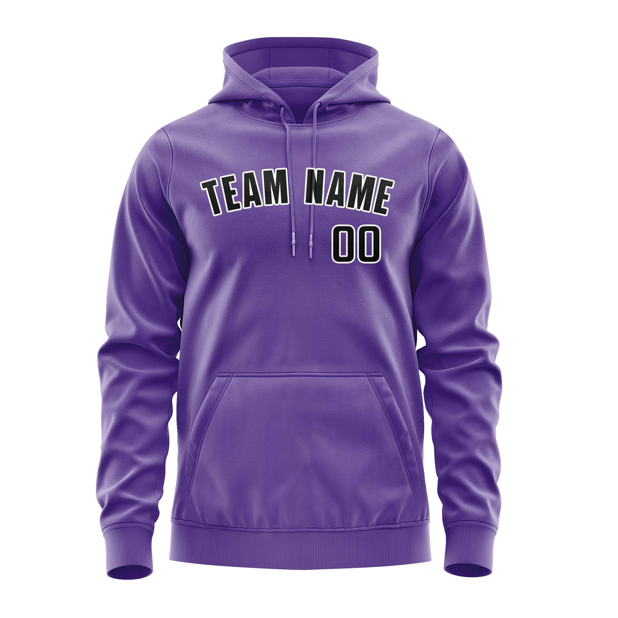 Maßgeschneidertes Lavendel Schwarz Hoodie
