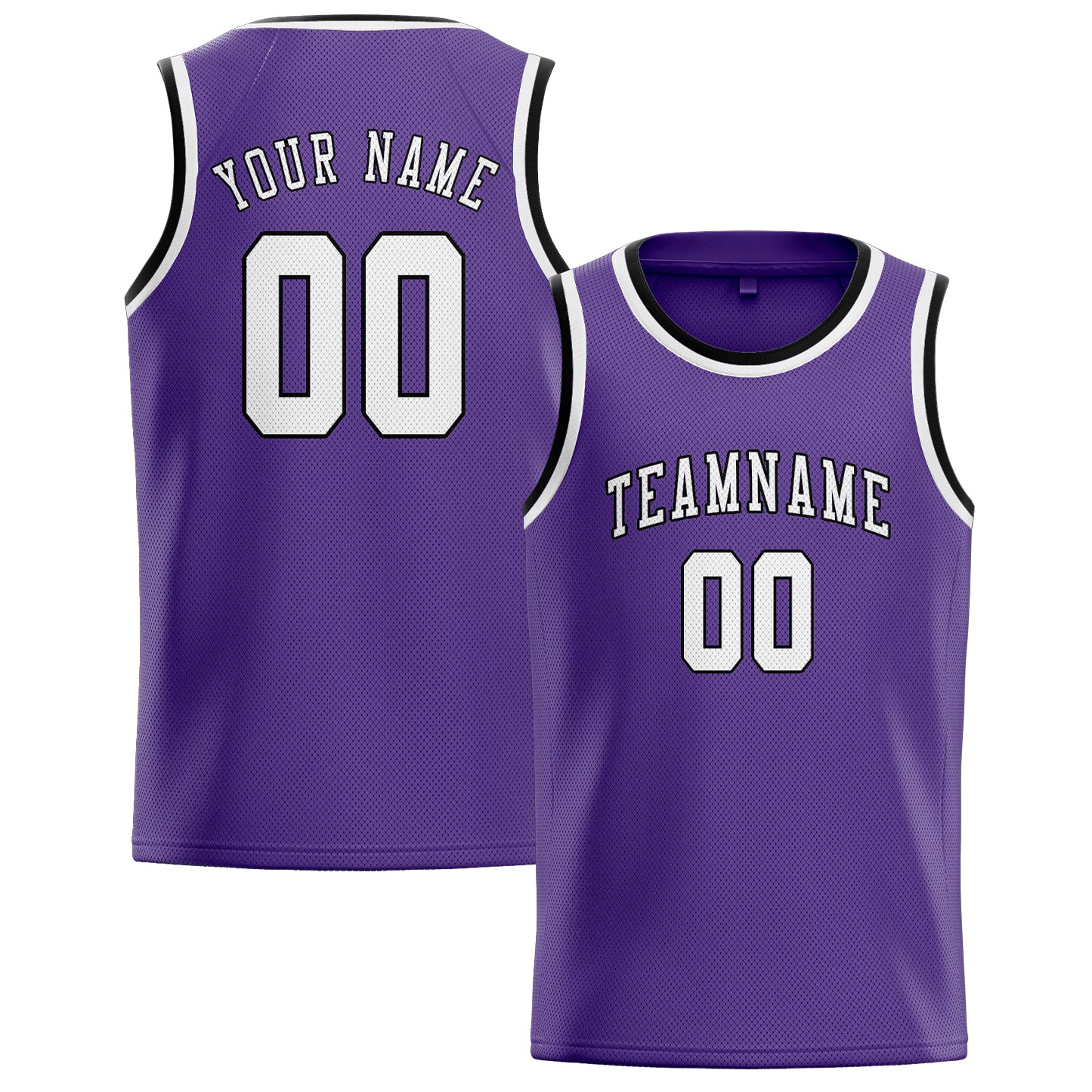 Benutzerdefiniertes Professionelles Lavendel Weiß Basketballtrikot