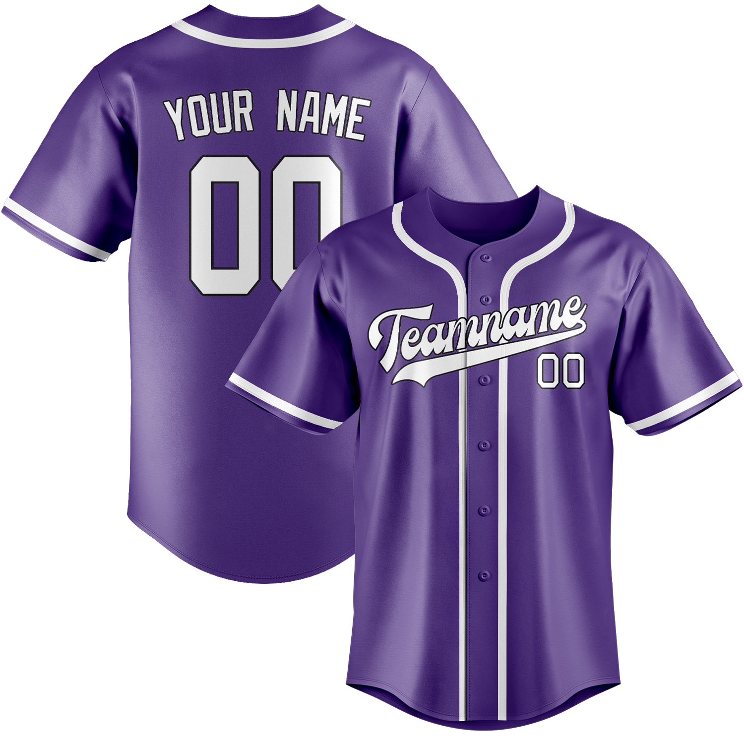 Benutzerdefiniertes Professionelles Lavendel Weiß Baseballtrikot