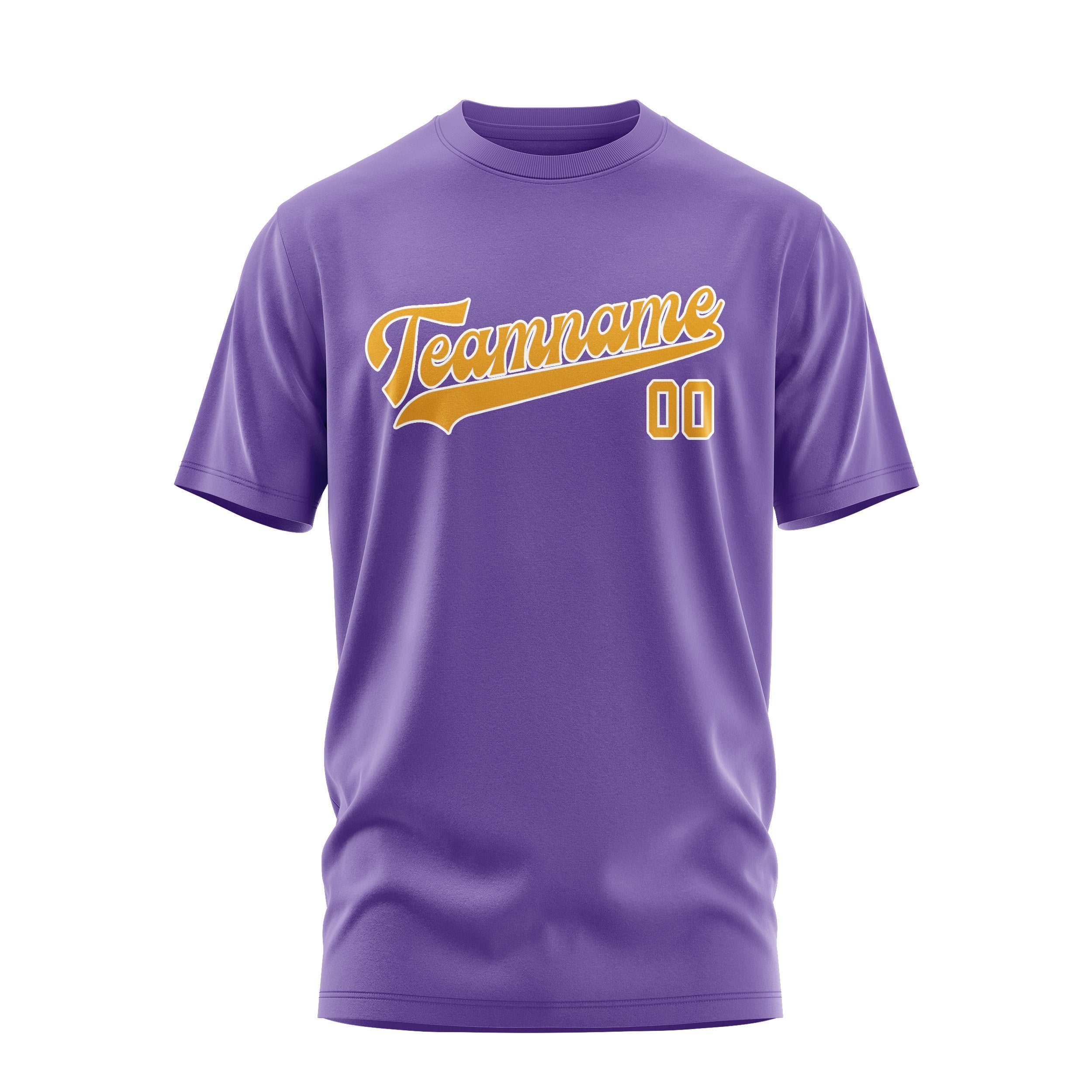 Maßgeschneidertes Lavendel Gelb T-Shirt