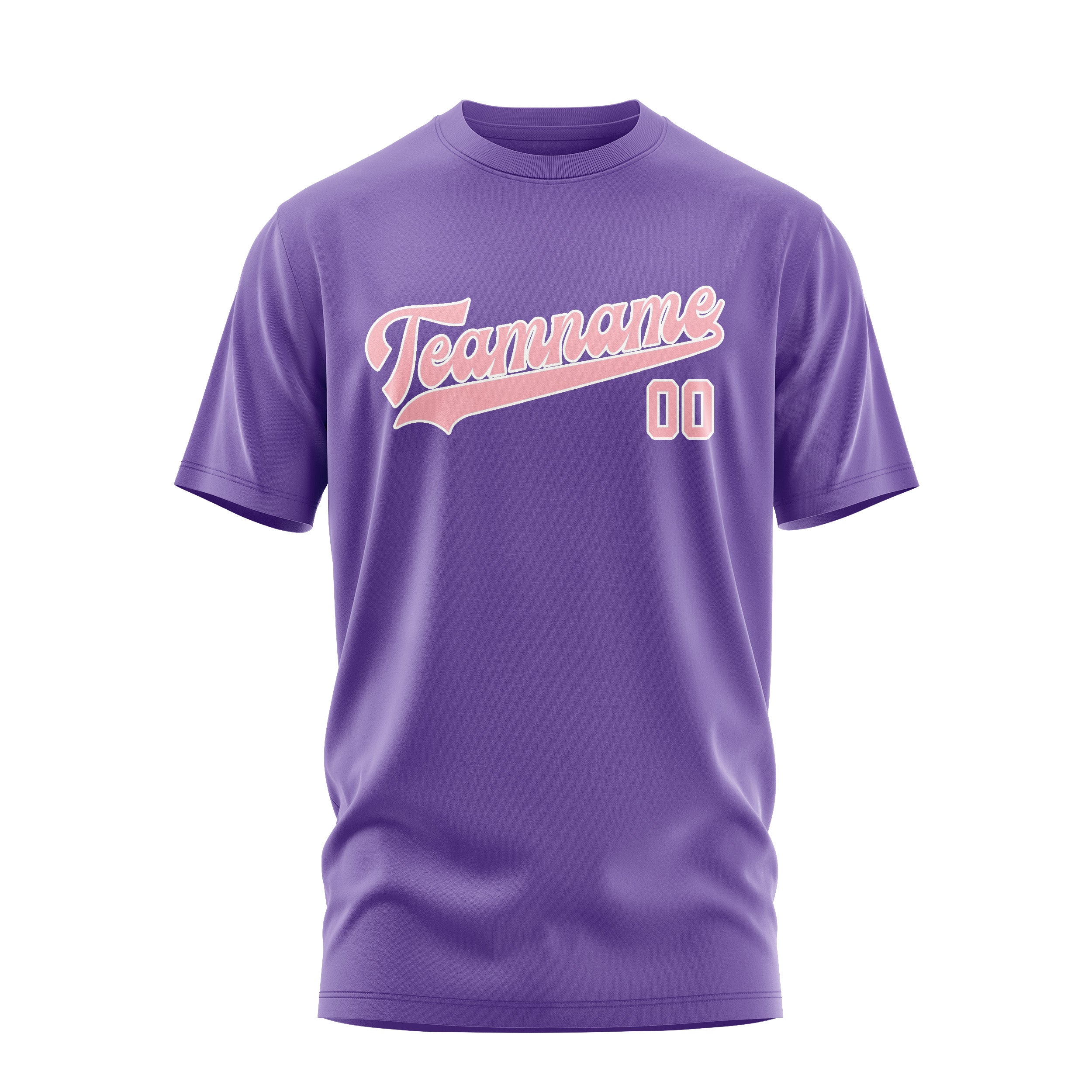 Maßgeschneidertes Lavendel Rosa T-Shirt