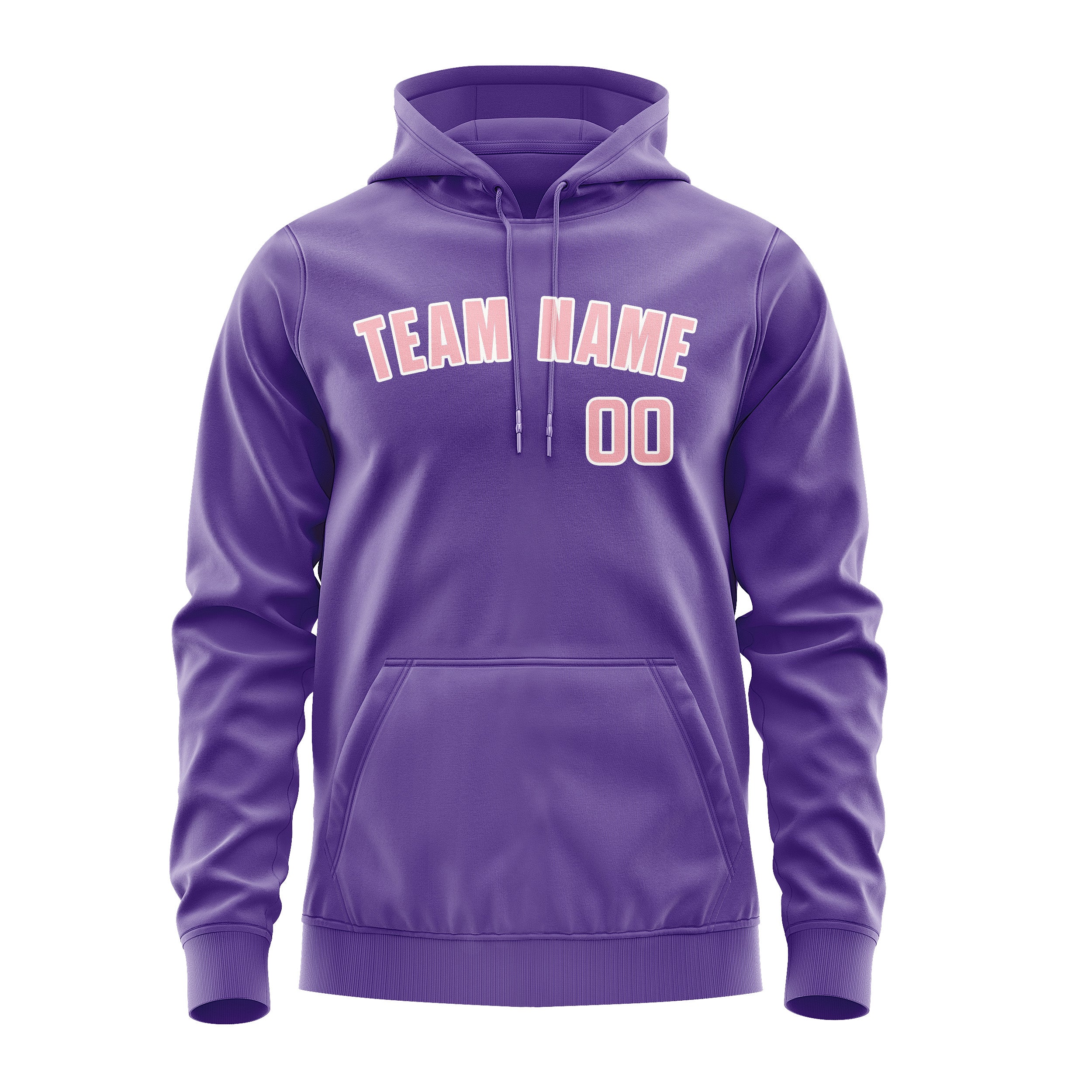 Maßgeschneidertes Lavendel Rosa Hoodie