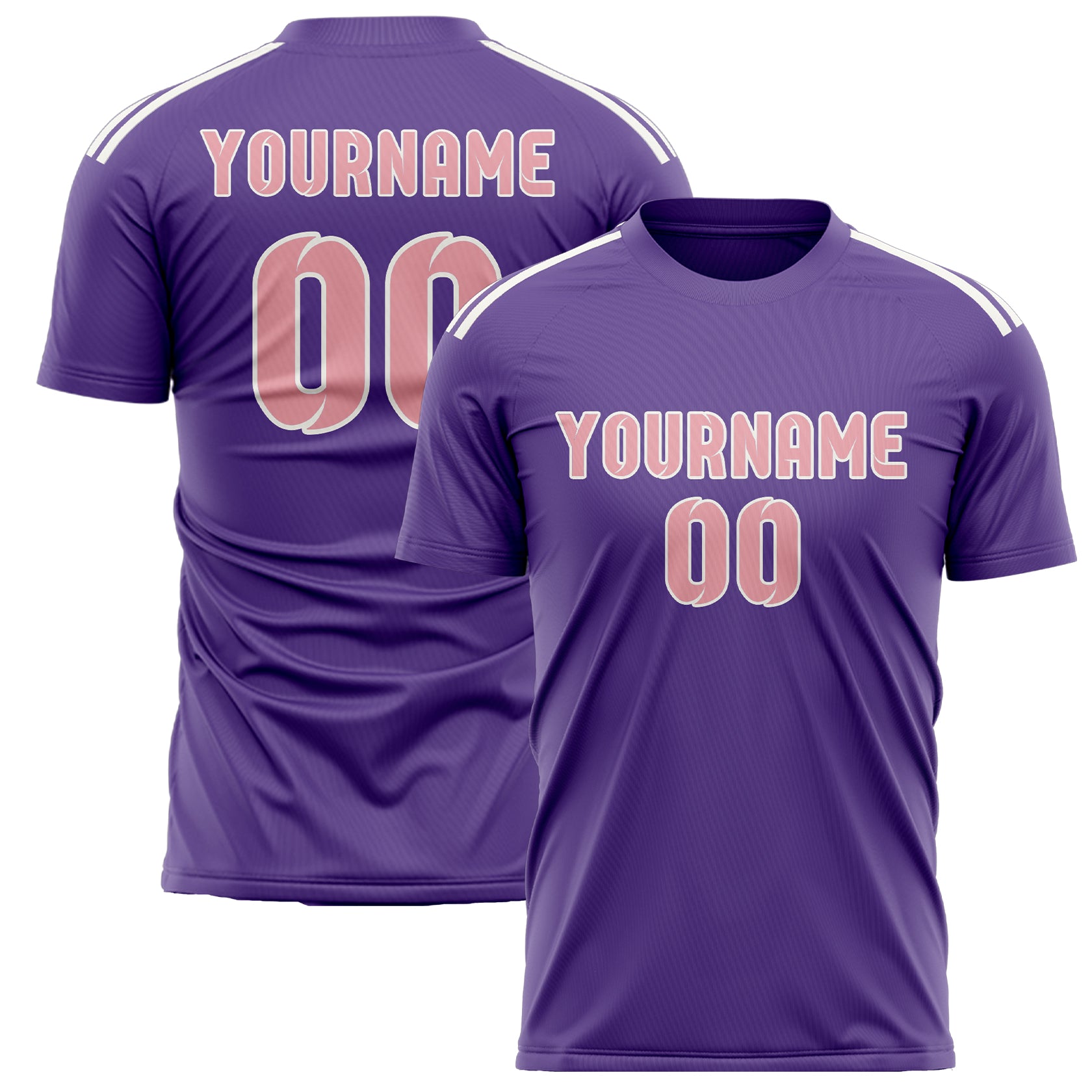Benutzerdefiniertes Professionelles Lavendel Rosa Fußballtrikot