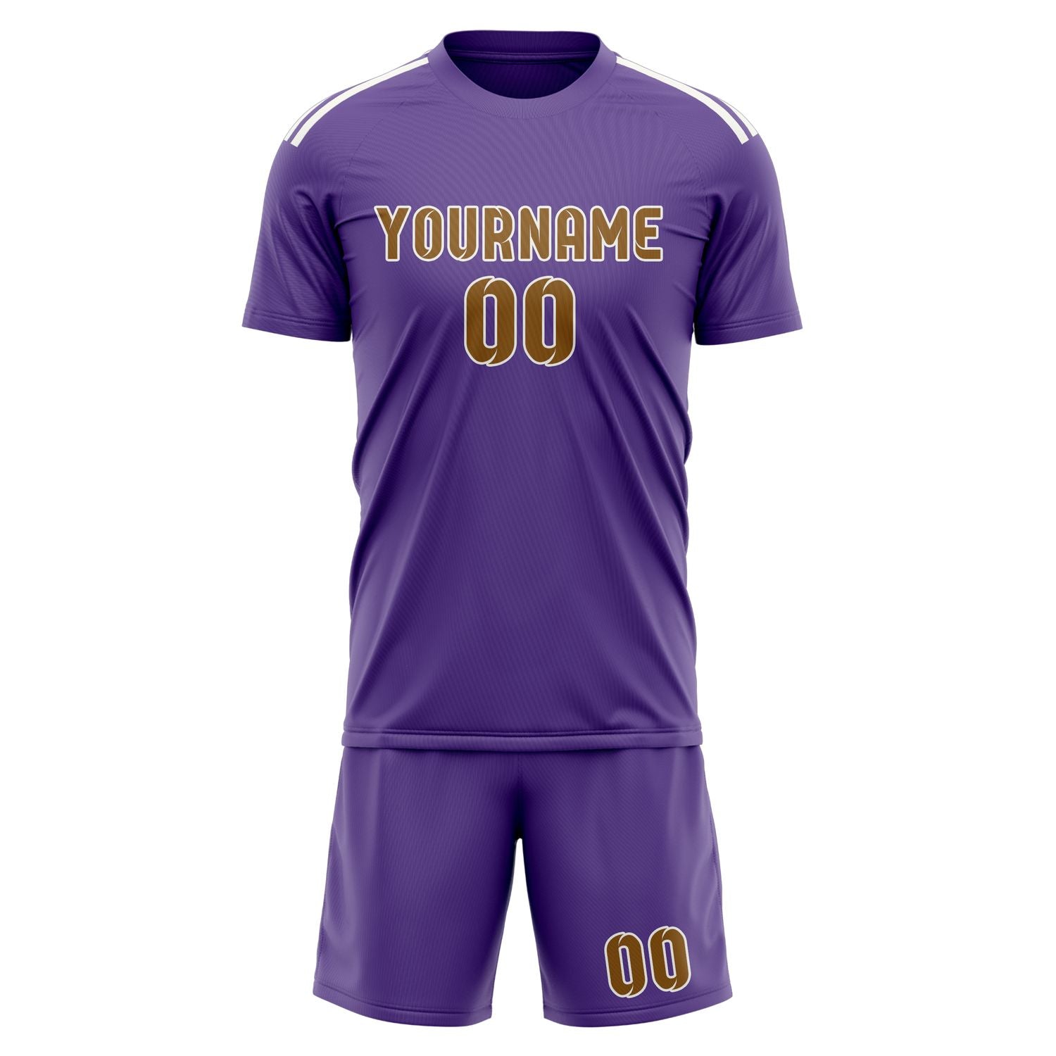Maßgeschneidertes Professionelles Lavendel Khaki Fußballtrikot-Set