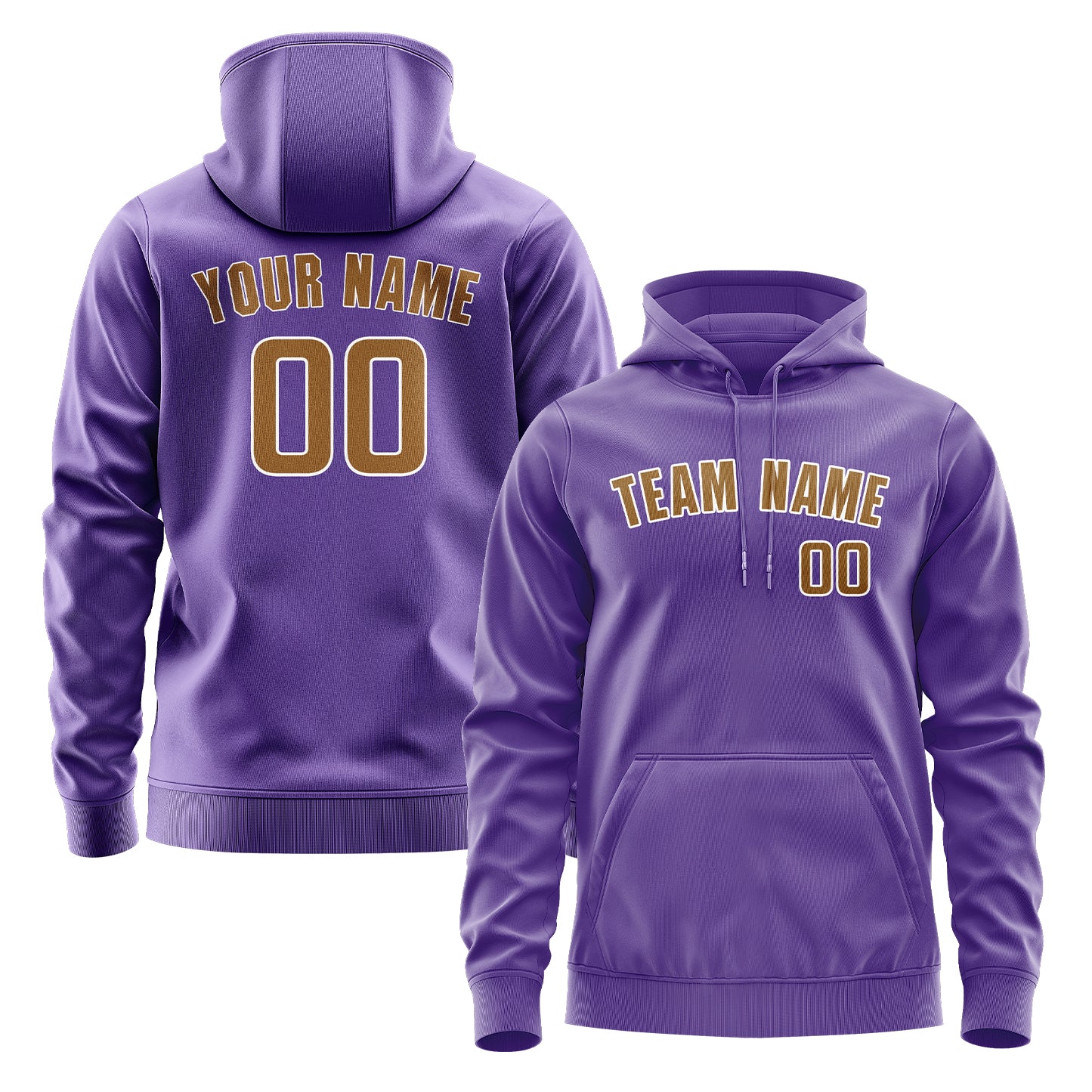 Maßgeschneidertes Lavendel Khaki Hoodie