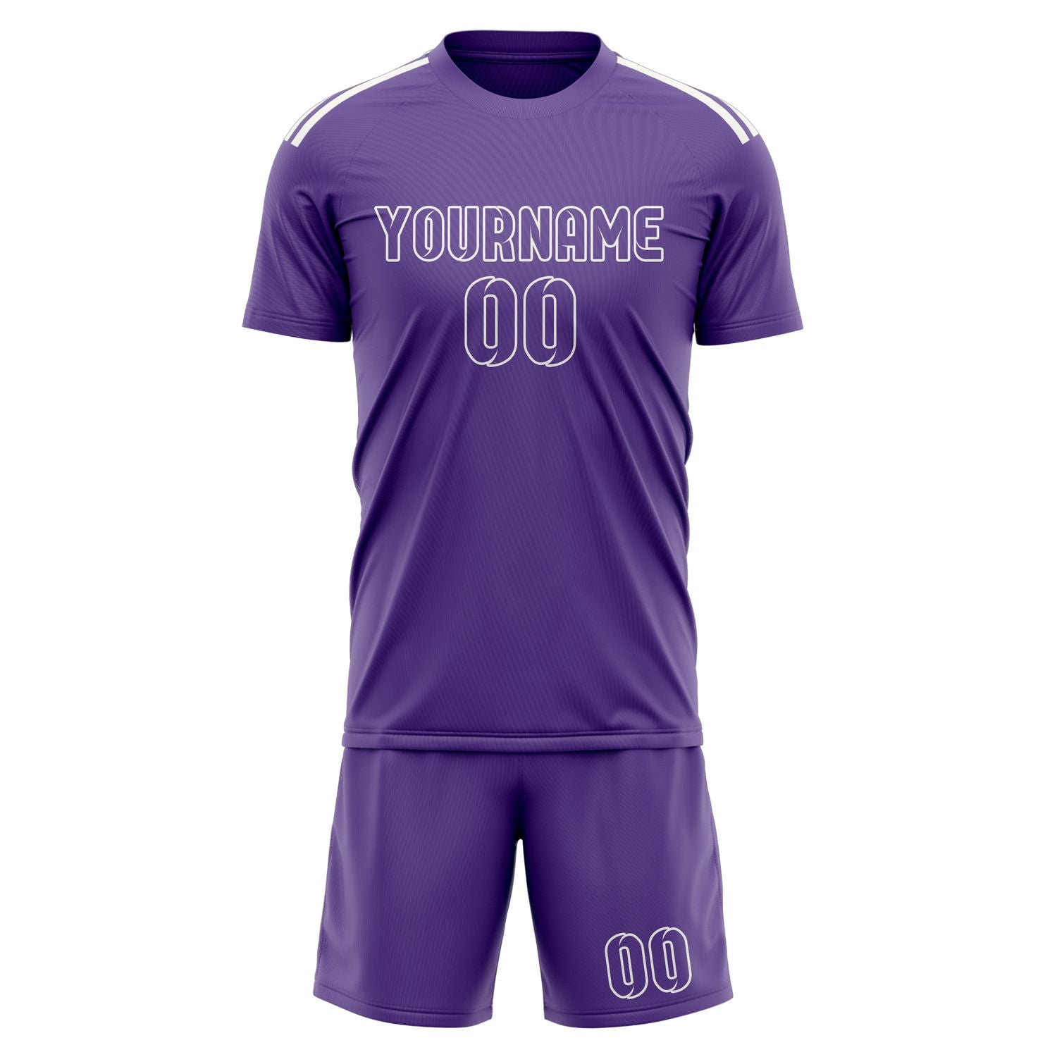 Maßgeschneidertes Professionelles Lavendel Lavendel Fußballtrikot-Set