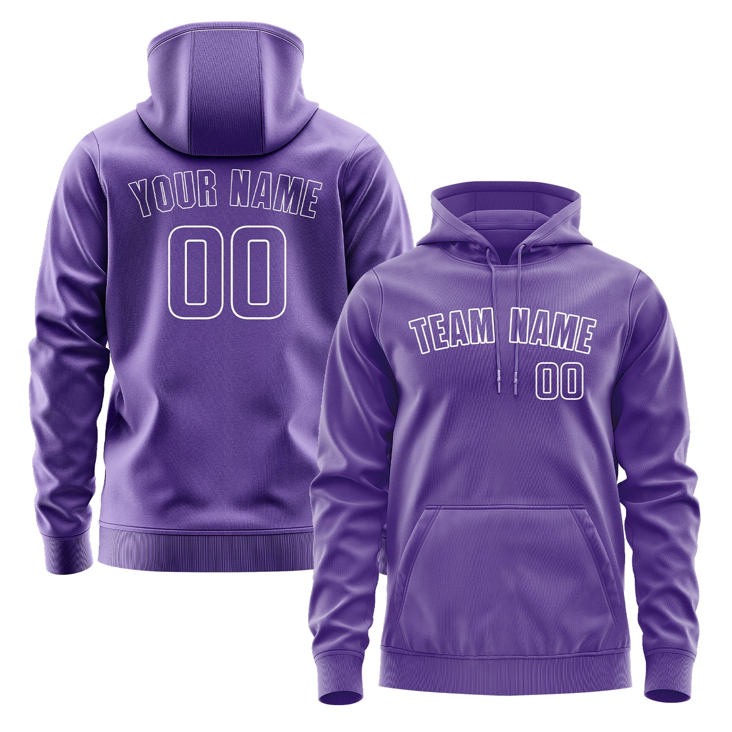Maßgeschneidertes Lavendel Lavendel Hoodie