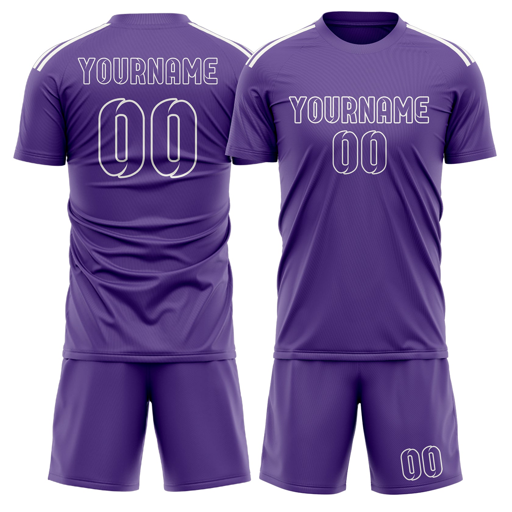 Maßgeschneidertes Professionelles Lavendel Lavendel Fußballtrikot-Set