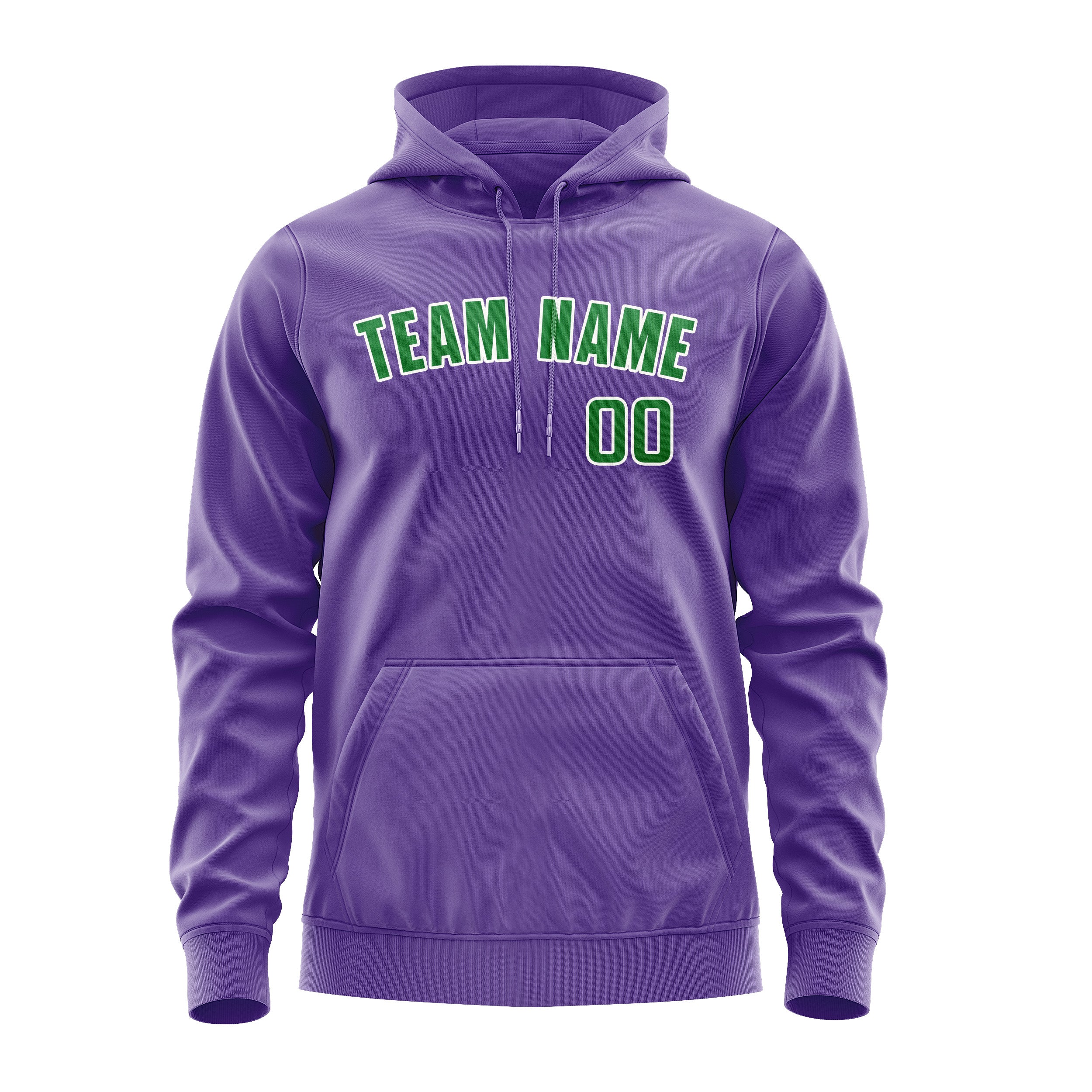 Maßgeschneidertes Lavendel Smaragdgrün Hoodie