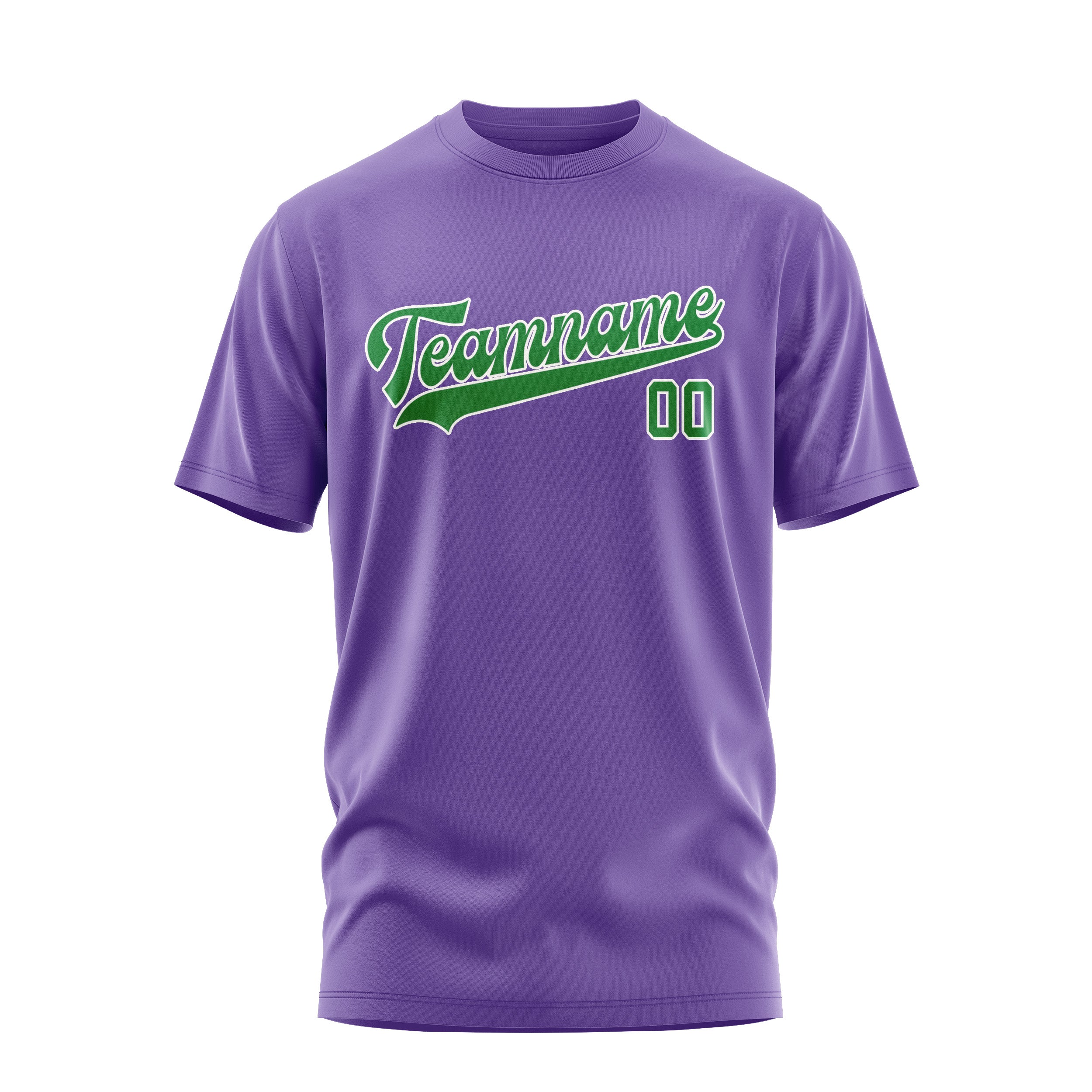 Maßgeschneidertes Lavendel Smaragdgrün T-Shirt