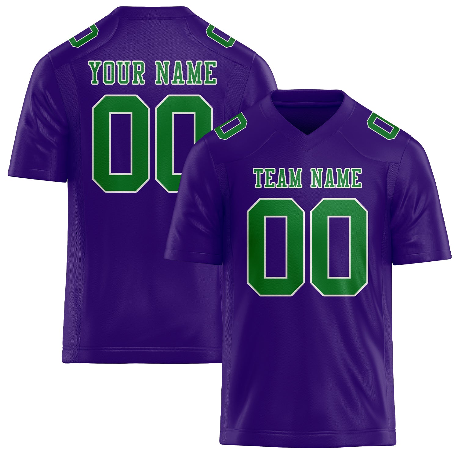 Maglia da rugby personalizzata color verde smeraldo lavanda professionale