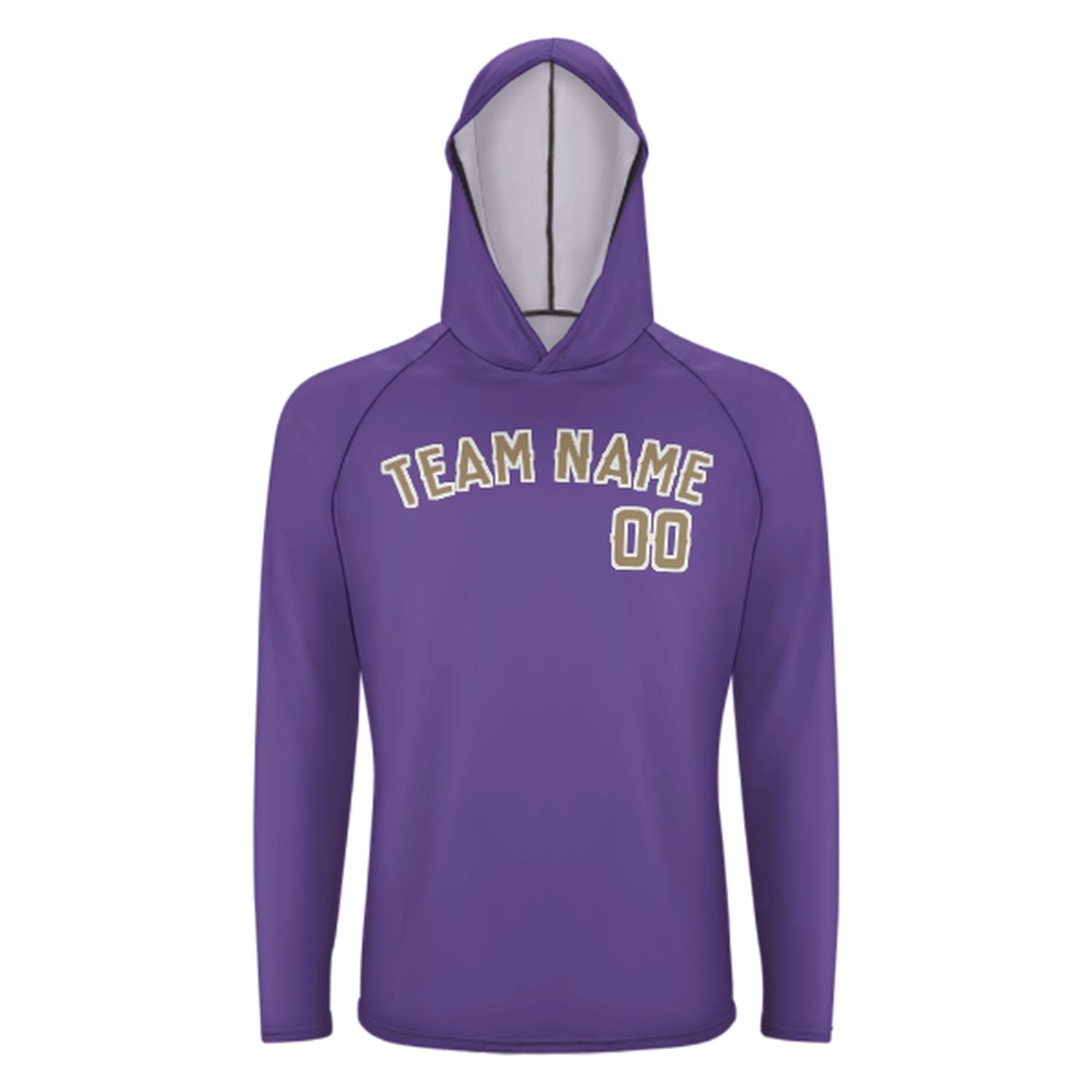 Maßgeschneidertes Lavendel Hellkhaki UV-Hoodie