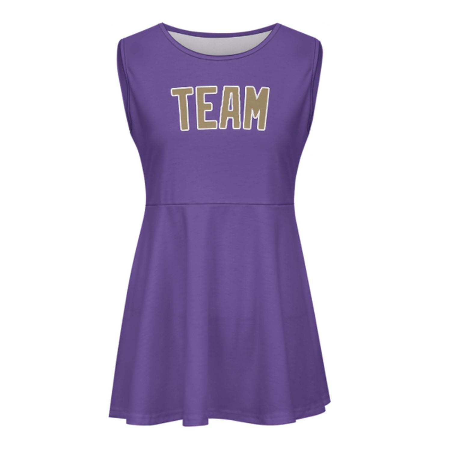Maßgeschneidertes Lavendel Hellkhaki Cheerleader-Kleid