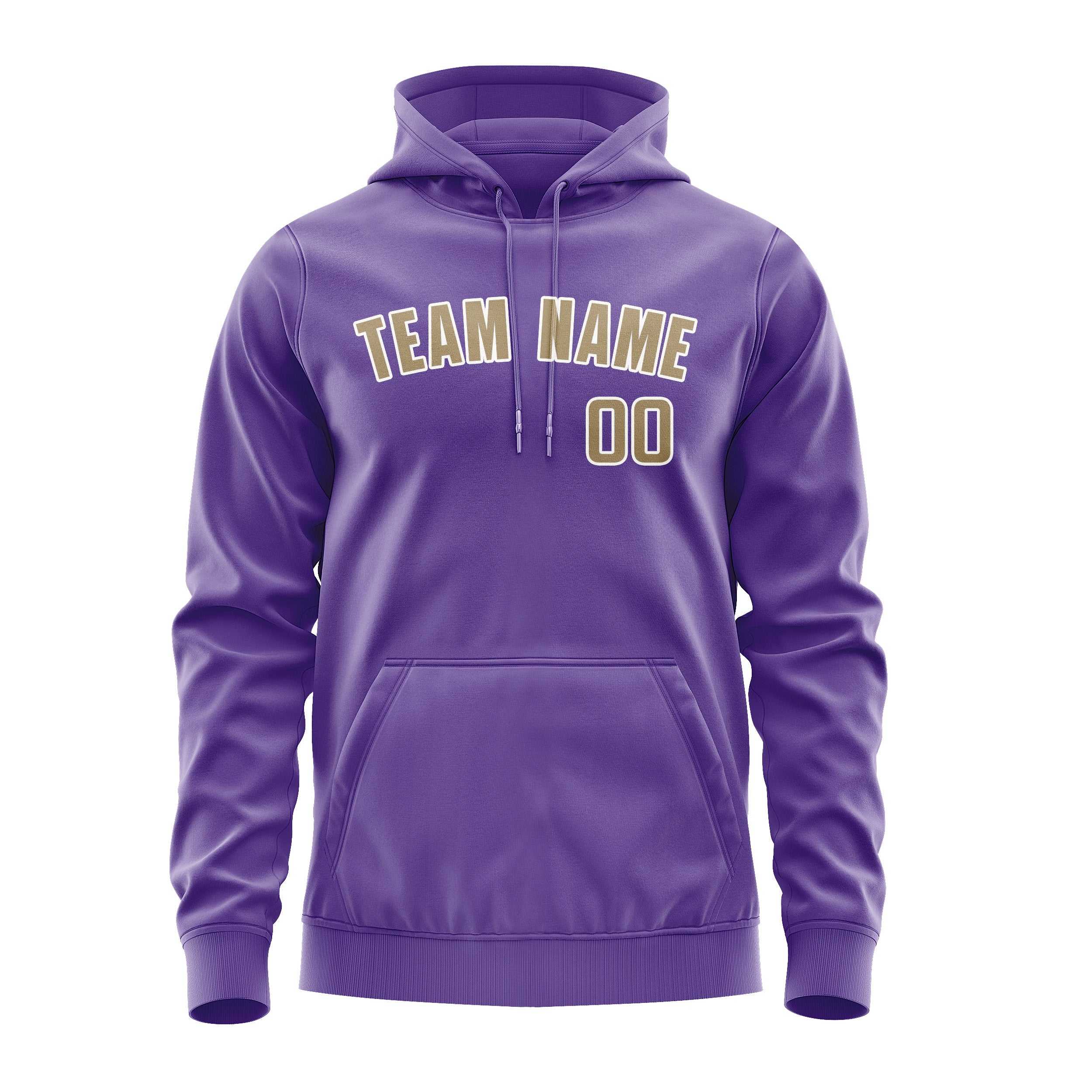Maßgeschneidertes Lavendel Hellkhaki Hoodie