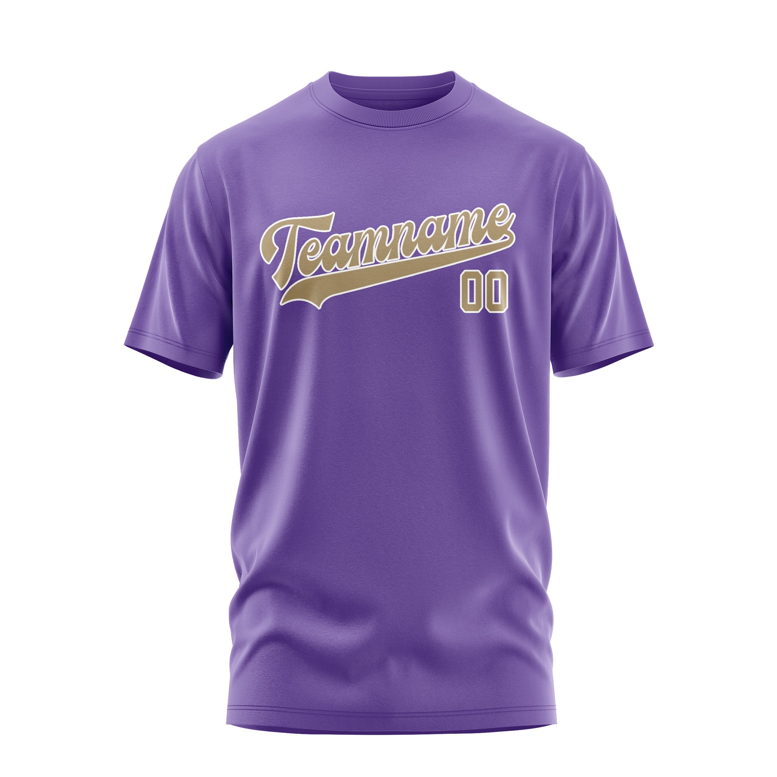 Maßgeschneidertes Lavendel Hellkhaki T-Shirt