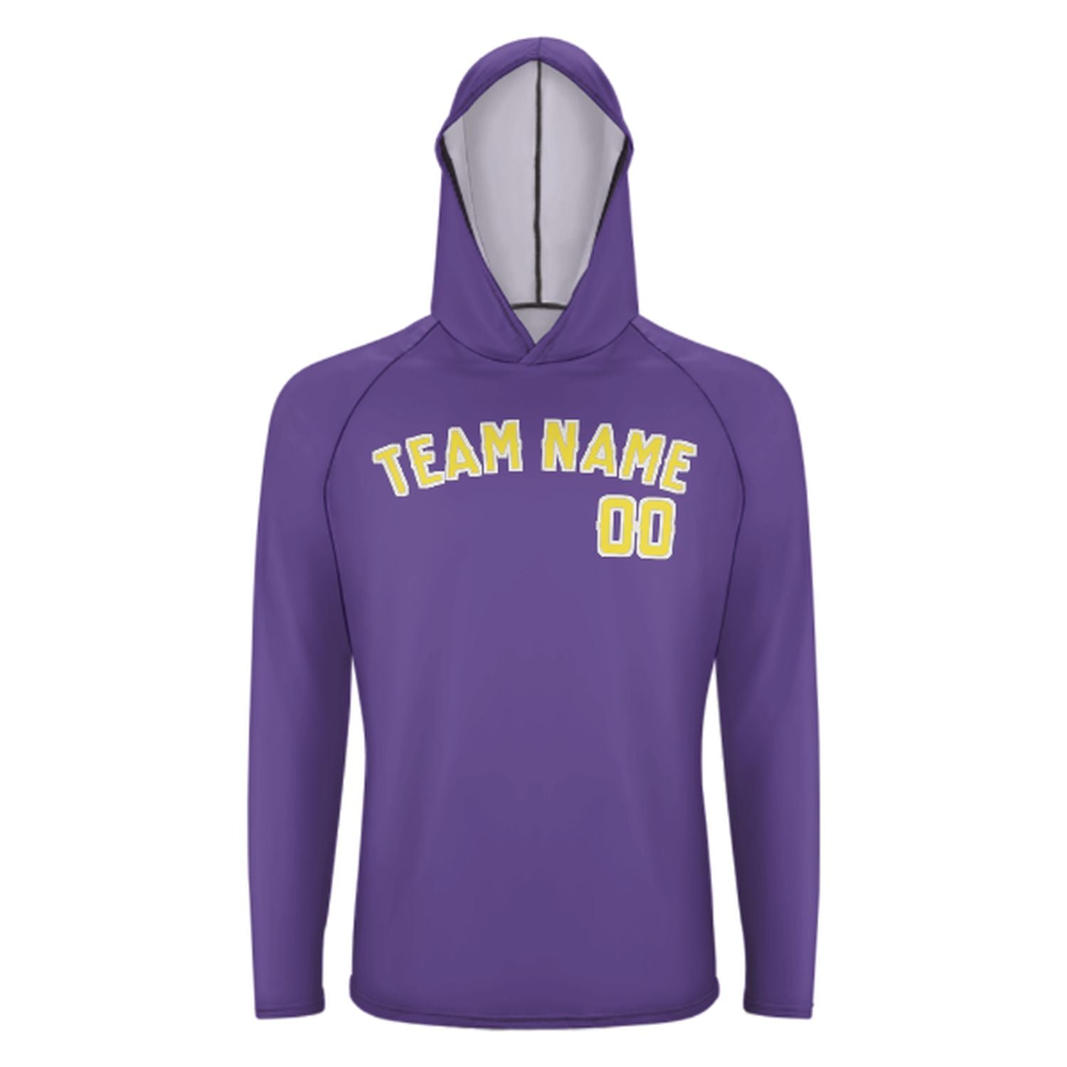 Maßgeschneidertes Lavendel Blassgelb UV-Hoodie